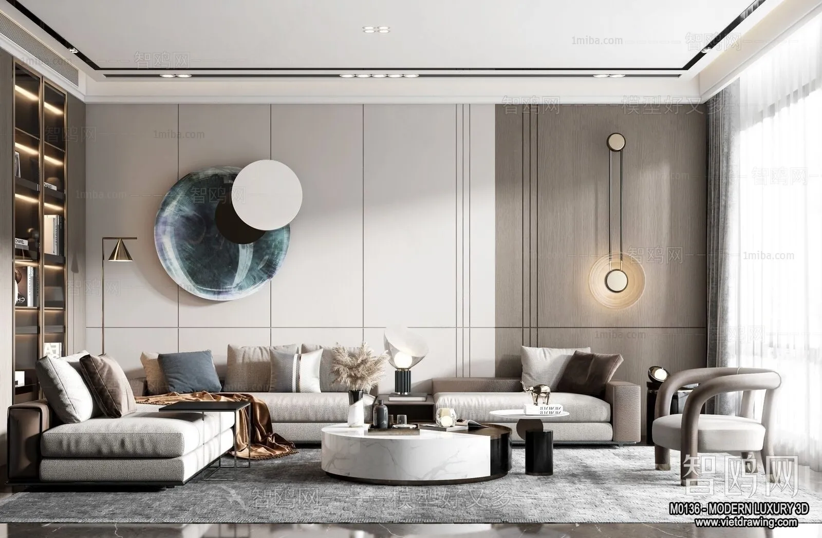 Living Room - 3D Interior Scene - Luxury Style - 067