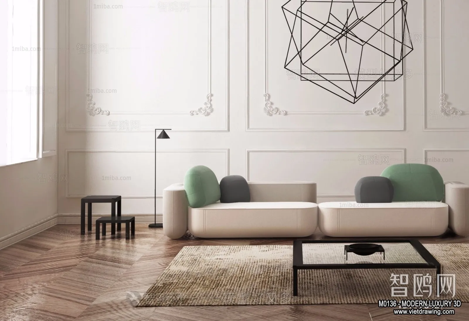 Living Room - 3D Interior Scene - Luxury Style - 089