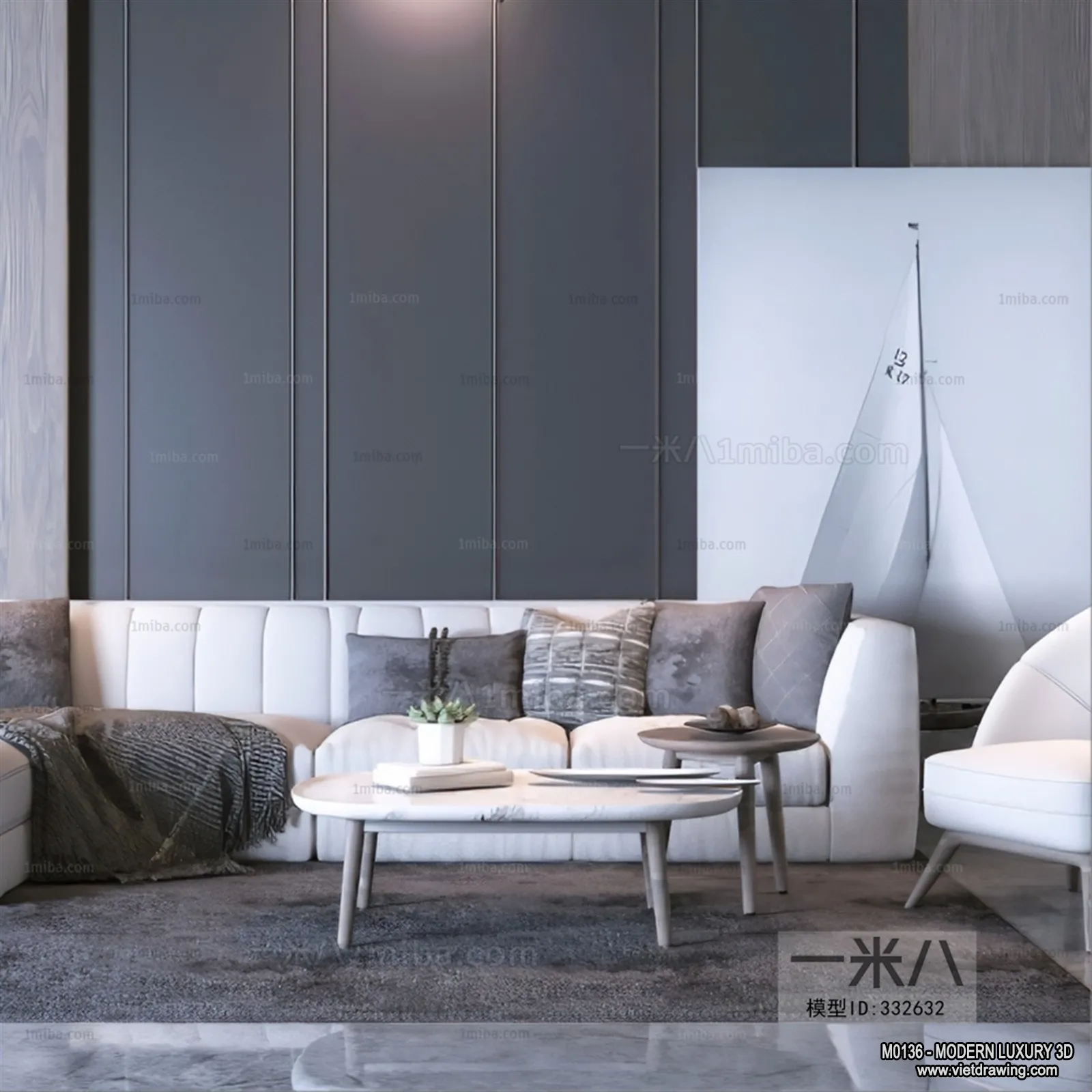 Living Room - 3D Interior Scene - Luxury Style - 106