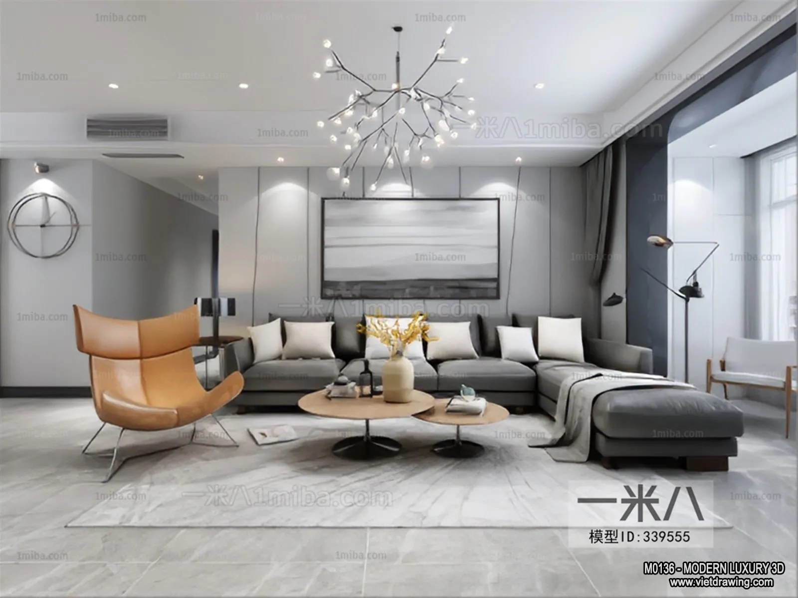 Living Room - 3D Interior Scene - Luxury Style - 108