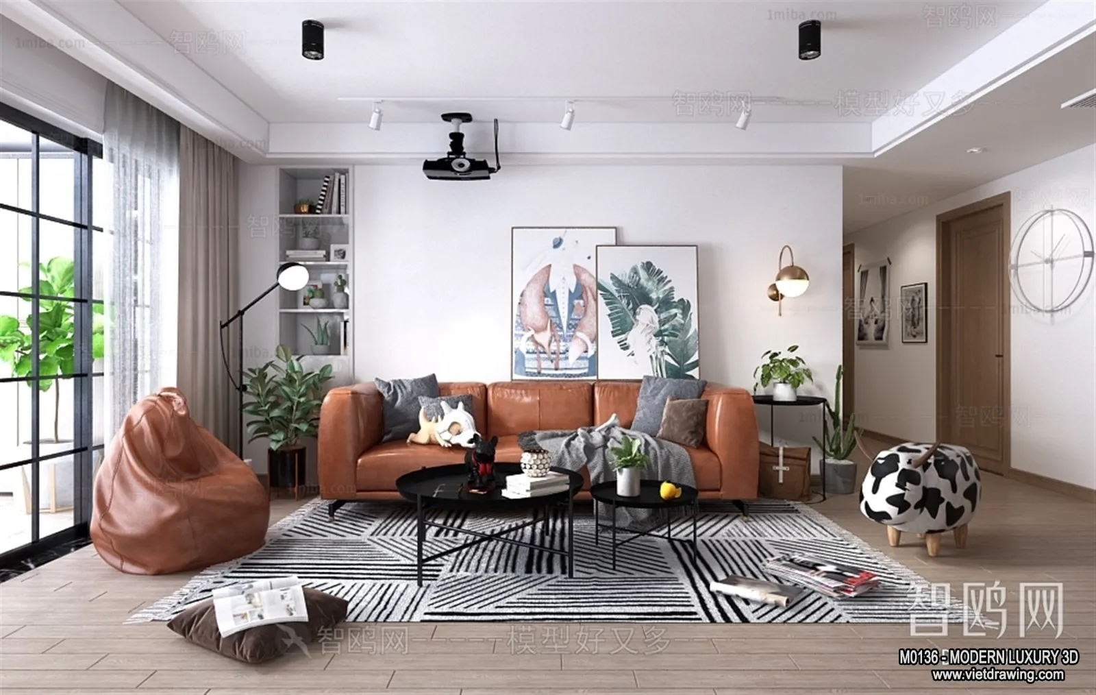 Living Room - 3D Interior Scene - Luxury Style - 109