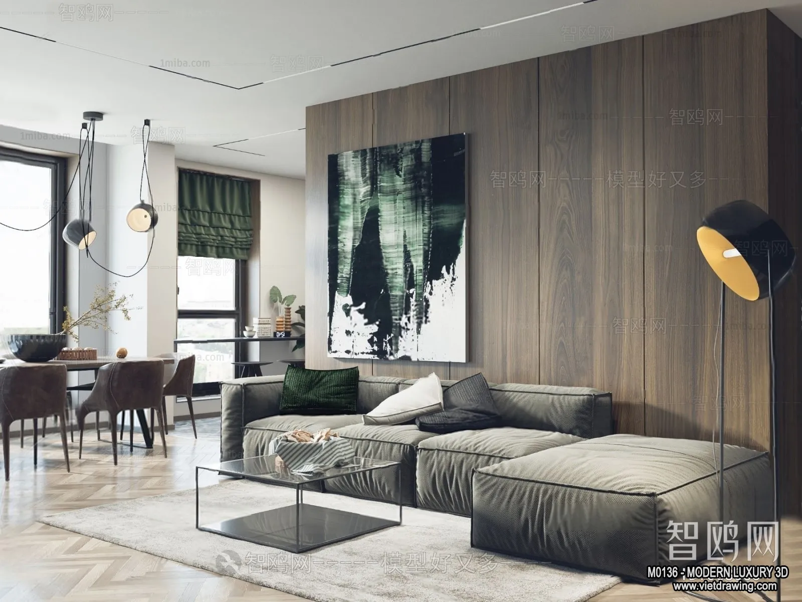 Living Room - 3D Interior Scene - Luxury Style - 123