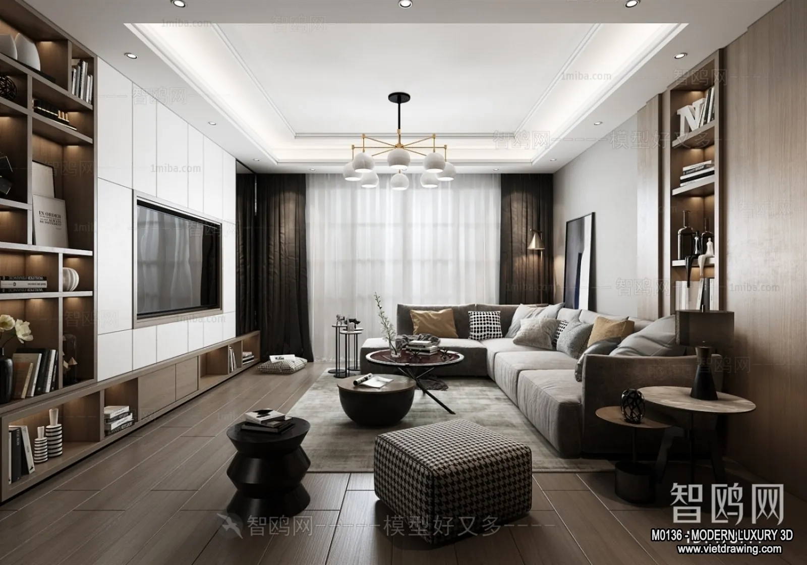 Living Room - 3D Interior Scene - Luxury Style - 125