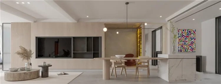 Living Room 3D Interior Scene Model - Wabi Sabi Style - 003