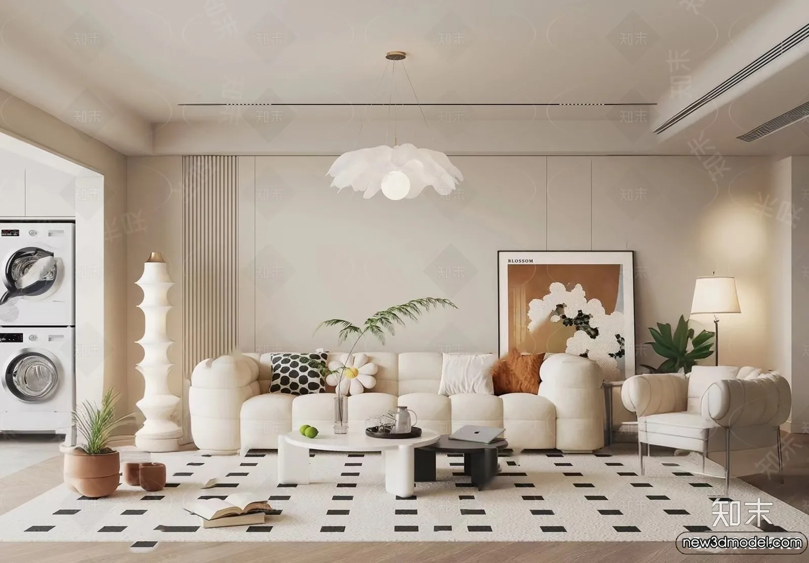 Living Room - 3D Models - 3D Interior Scenes - Modern Style - 004