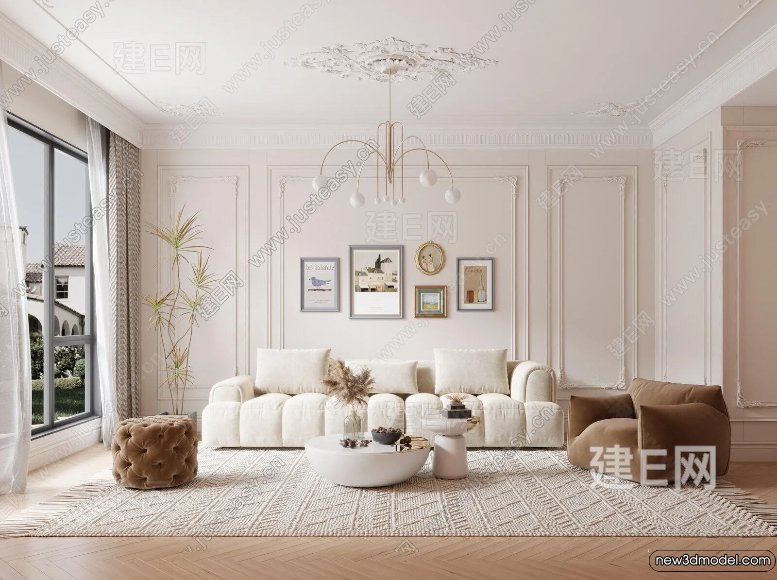 Living Room - 3D Models - 3D Interior Scenes - Modern Style - 017
