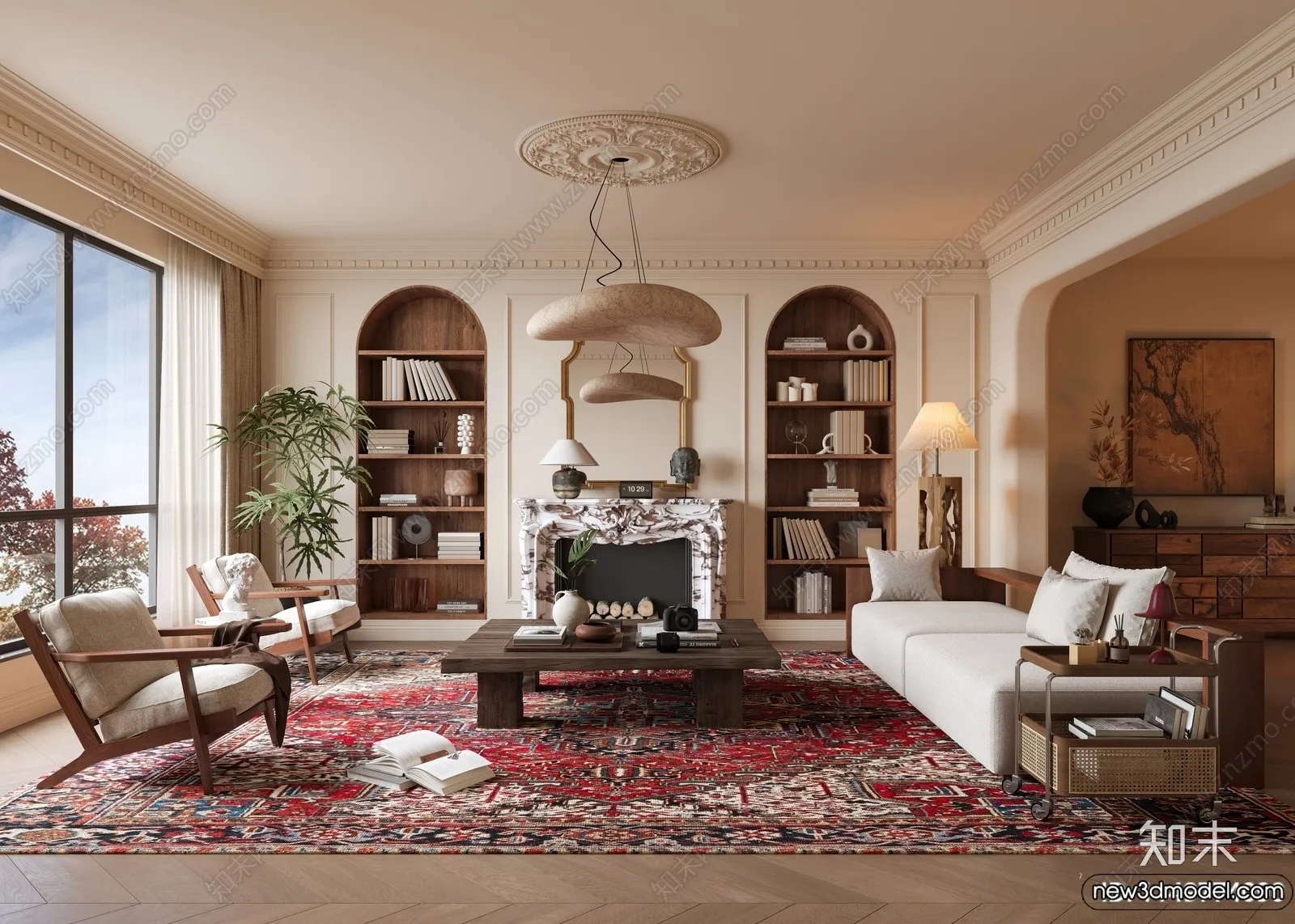 Living Room - 3D Models - 3D Interior Scenes - Modern Style - 021