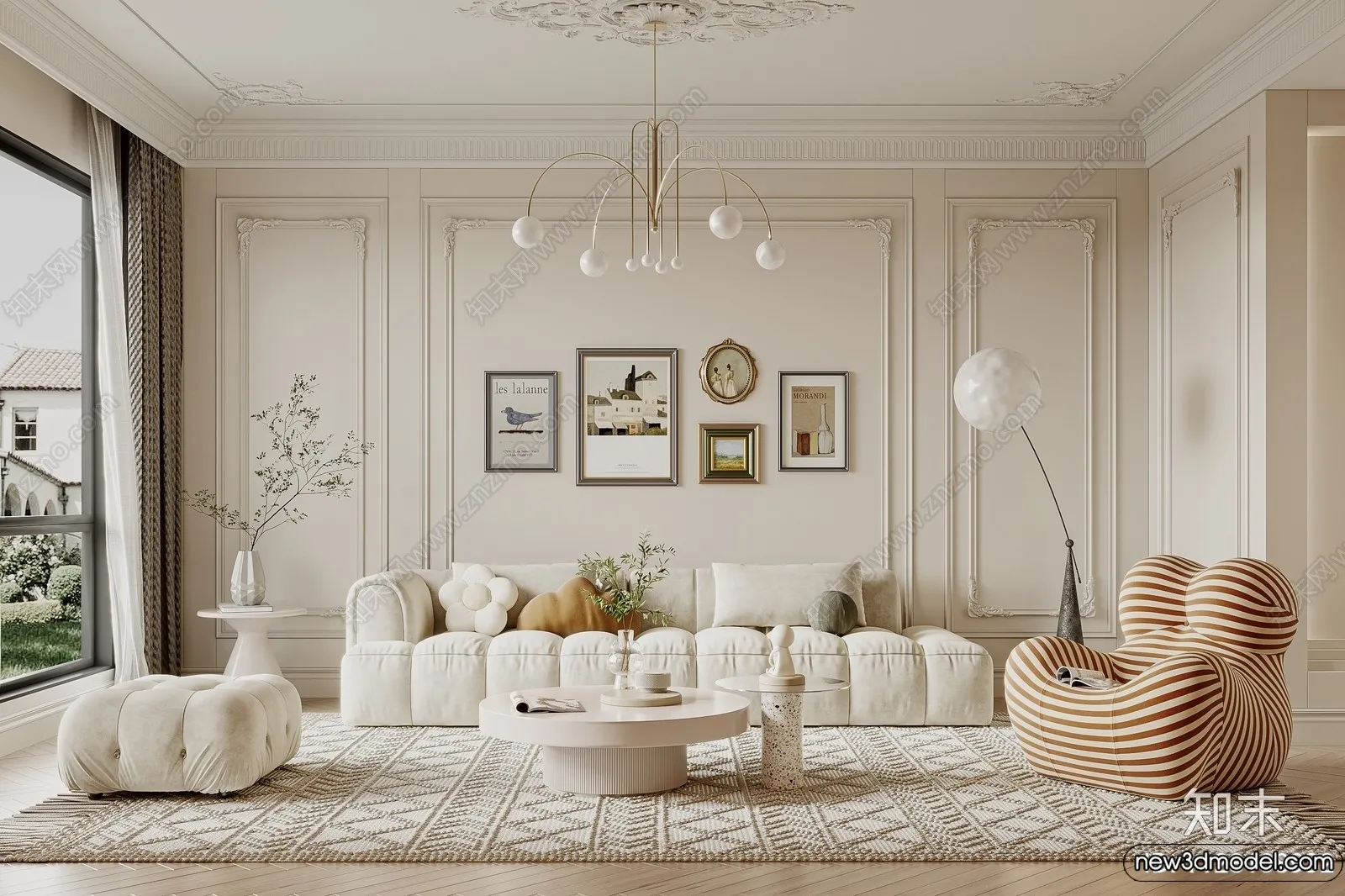 Living Room - 3D Models - 3D Interior Scenes - Modern Style - 032