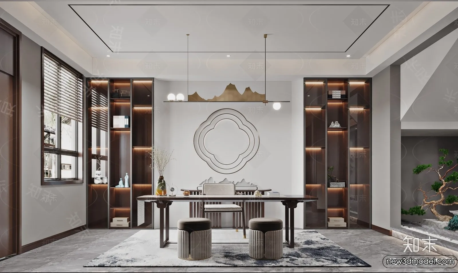 Living Room - 3D Models - 3D Interior Scenes - Modern Style - 043