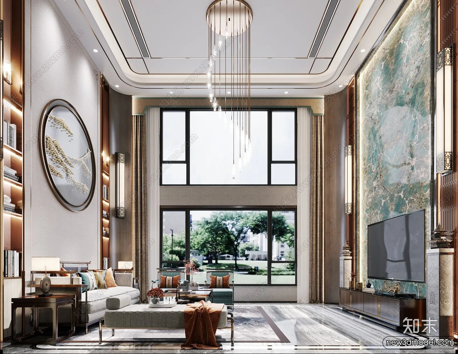 Living Room - 3D Models - 3D Interior Scenes - Modern Style - 044