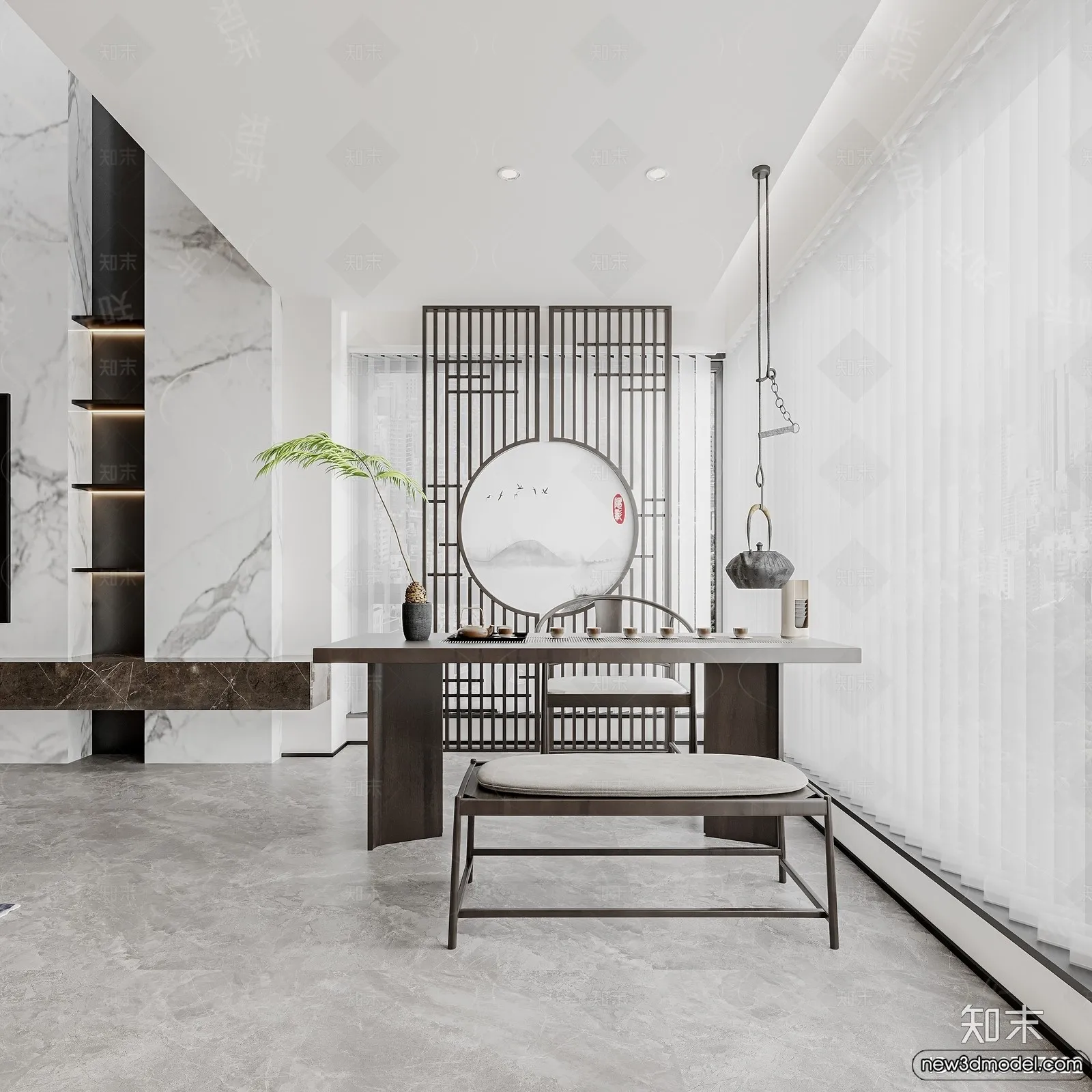 Living Room - 3D Models - 3D Interior Scenes - Modern Style - 051