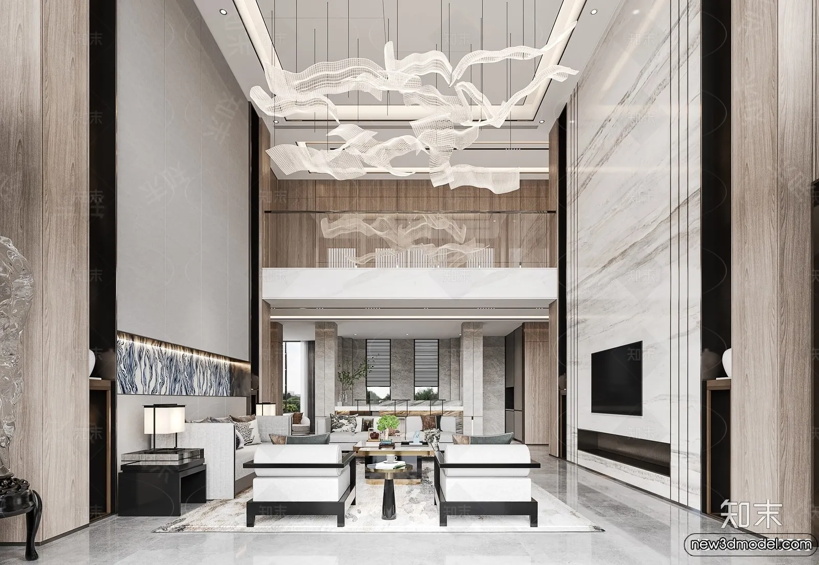 Living Room - 3D Models - 3D Interior Scenes - Modern Style - 052