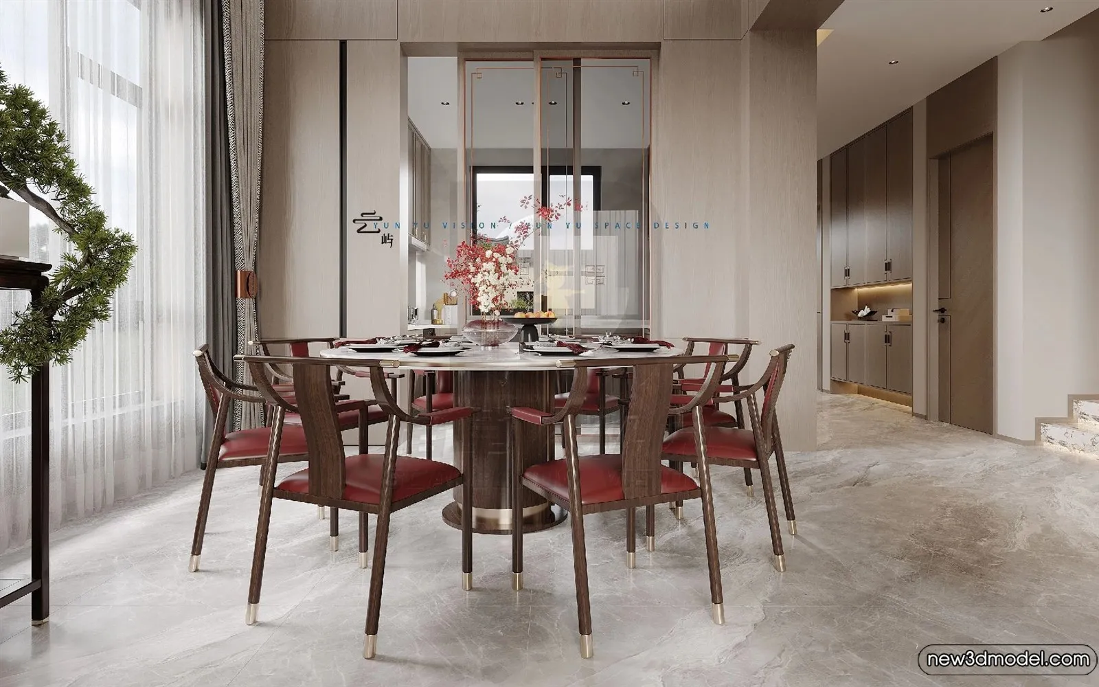 Living Room - 3D Models - 3D Interior Scenes - Modern Style - 055