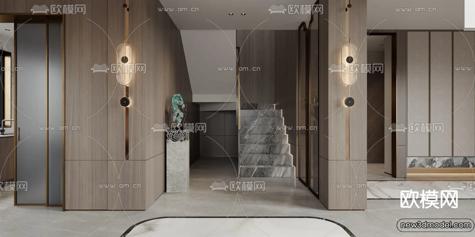 Living Room - 3D Models - 3D Interior Scenes - Modern Style - 057