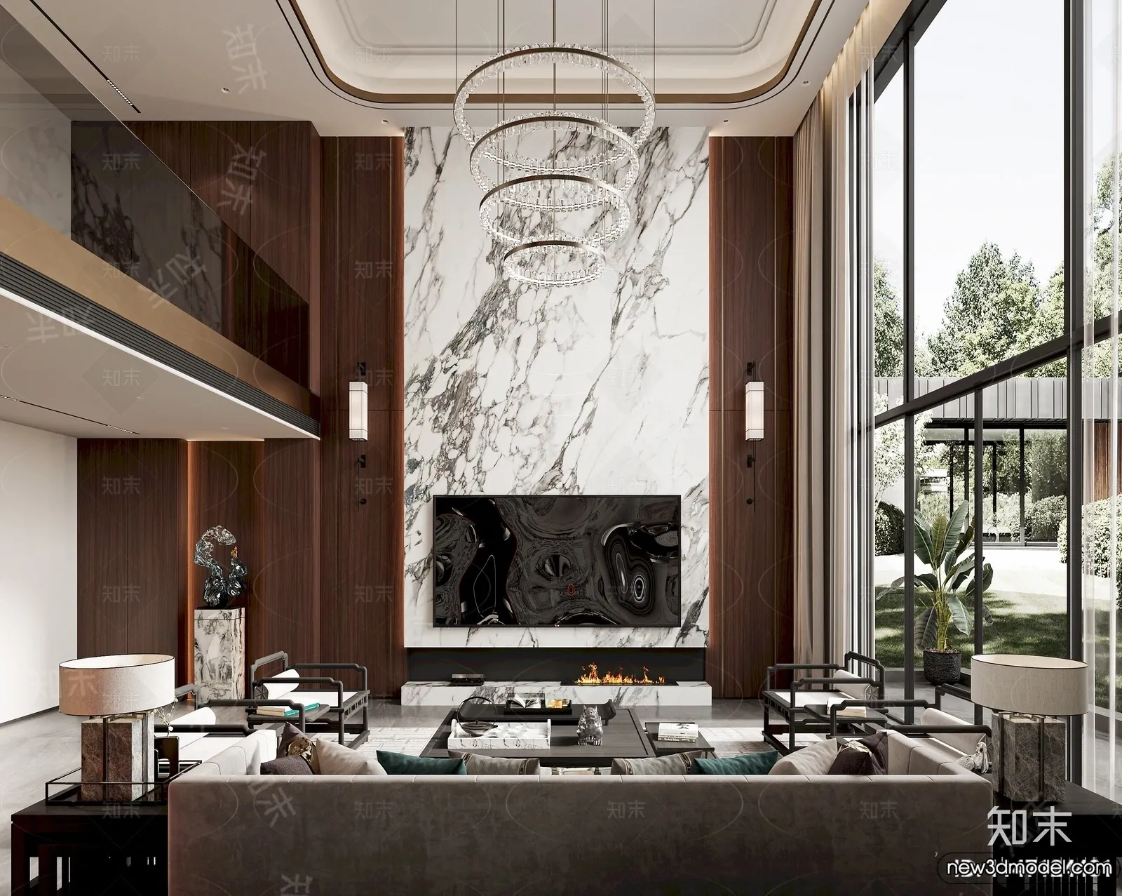 Living Room - 3D Models - 3D Interior Scenes - Modern Style - 059