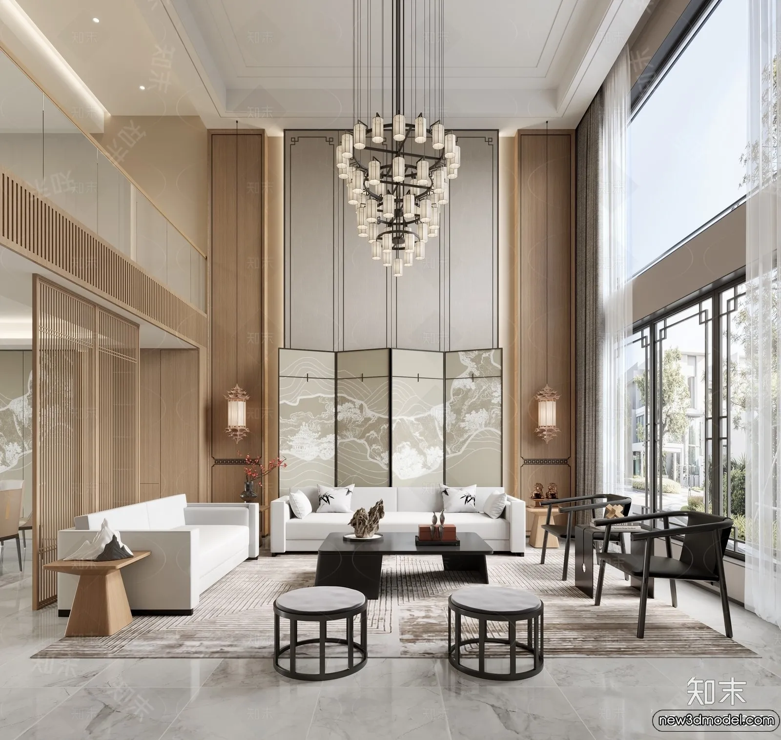 Living Room - 3D Models - 3D Interior Scenes - Modern Style - 060