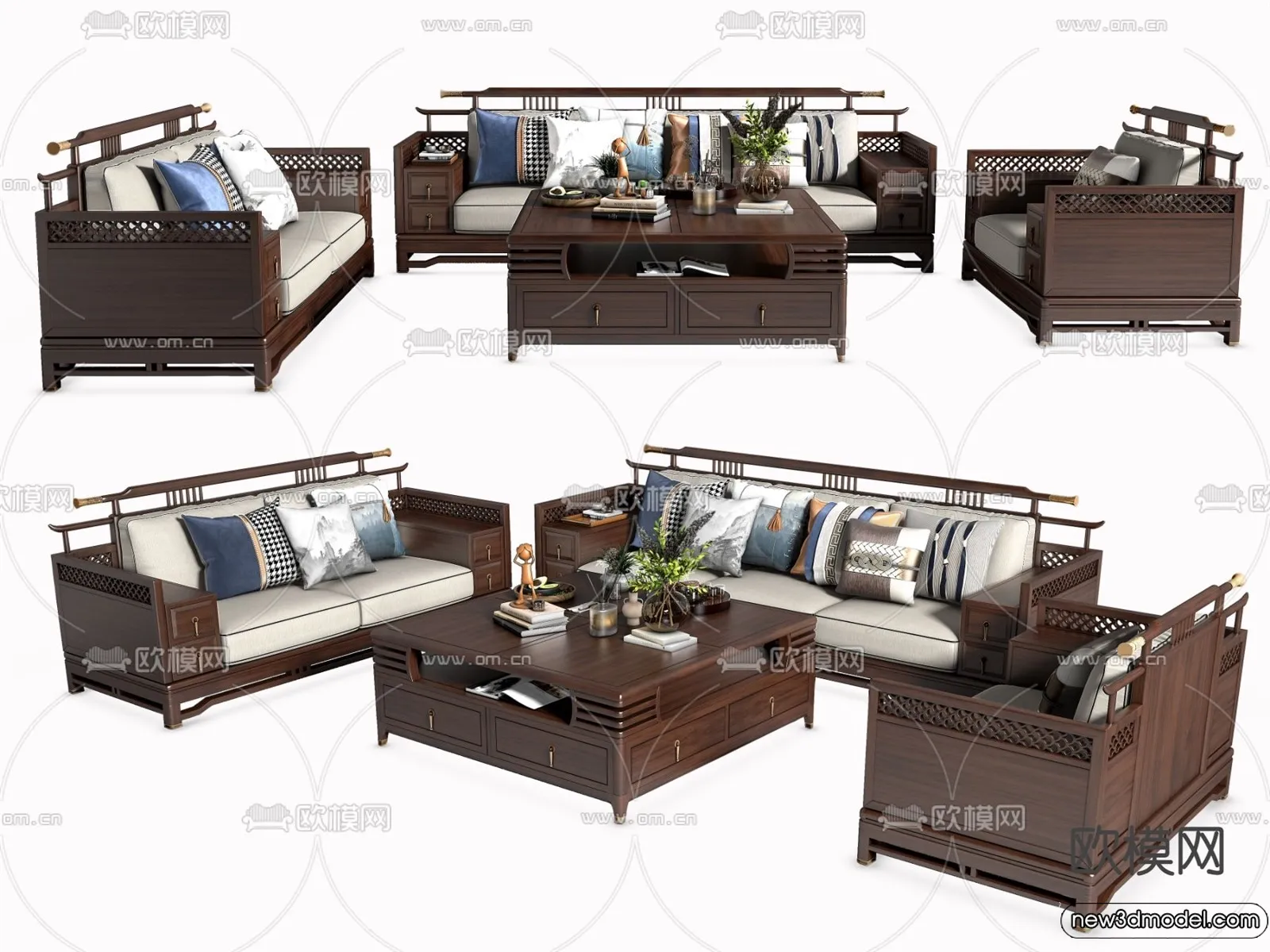 Living Room - 3D Models - 3D Interior Scenes - Modern Style - 066