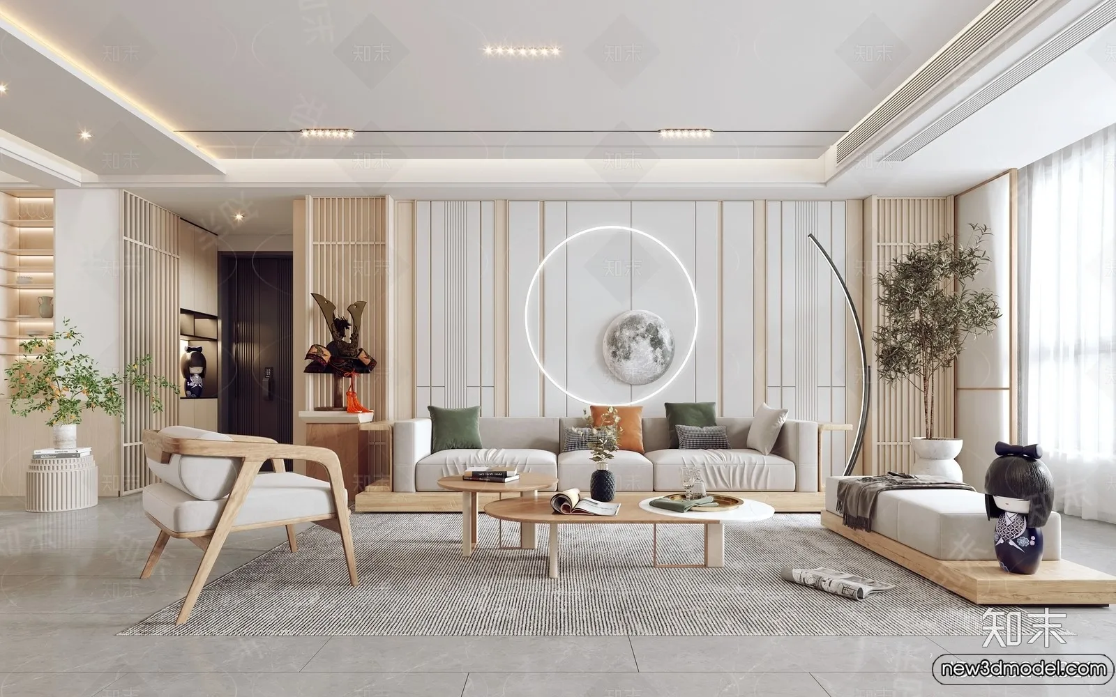 Living Room - 3D Models - 3D Interior Scenes - Modern Style - 067