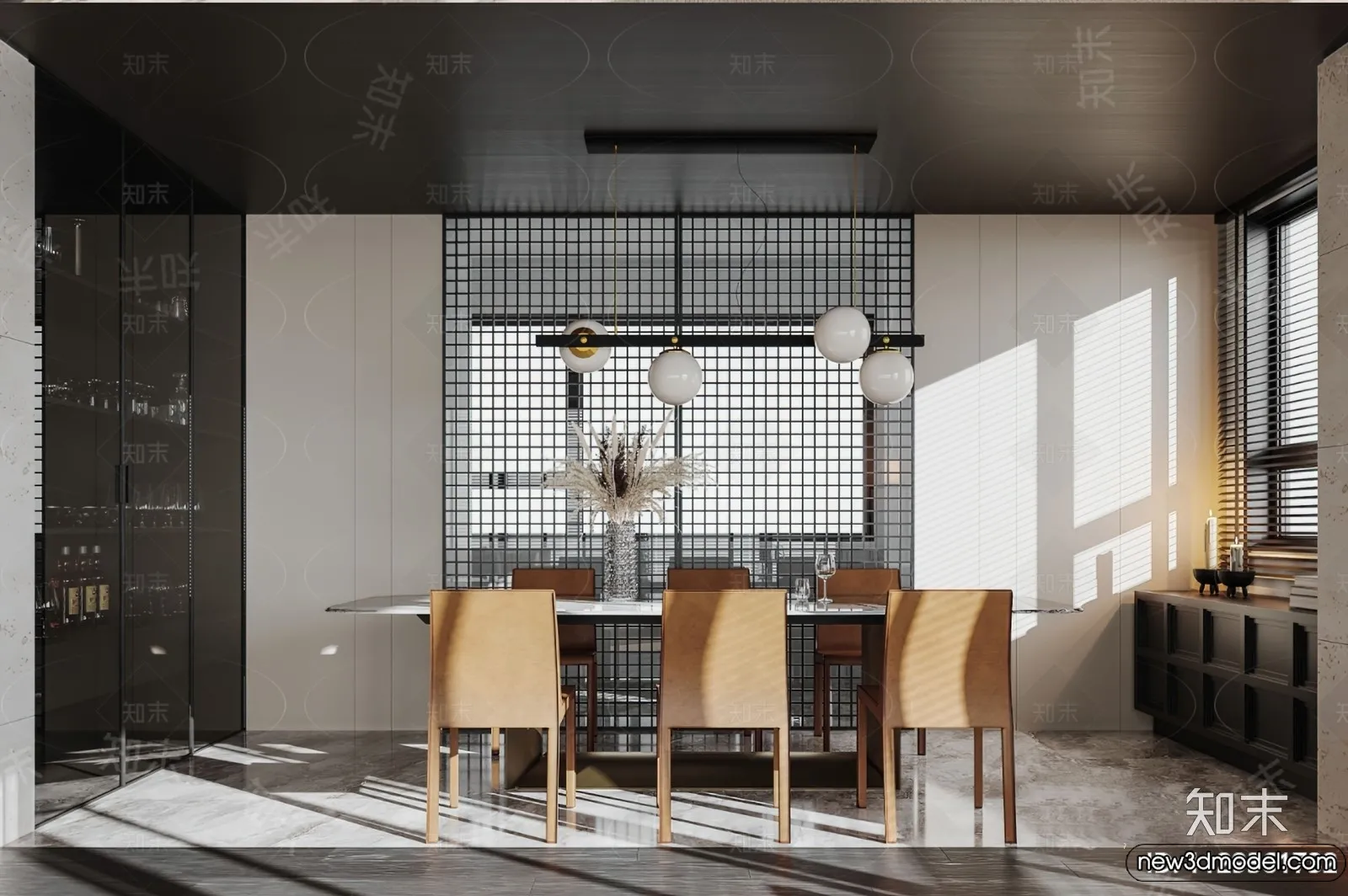 Living Room - 3D Models - 3D Interior Scenes - Modern Style - 074