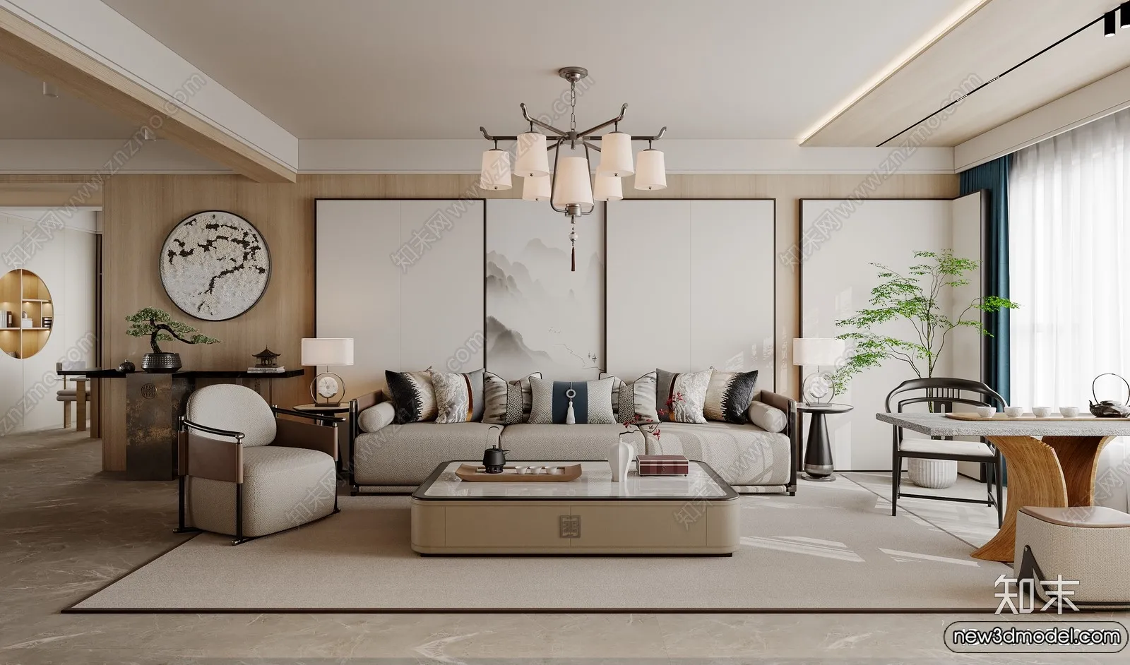 Living Room - 3D Models - 3D Interior Scenes - Modern Style - 089