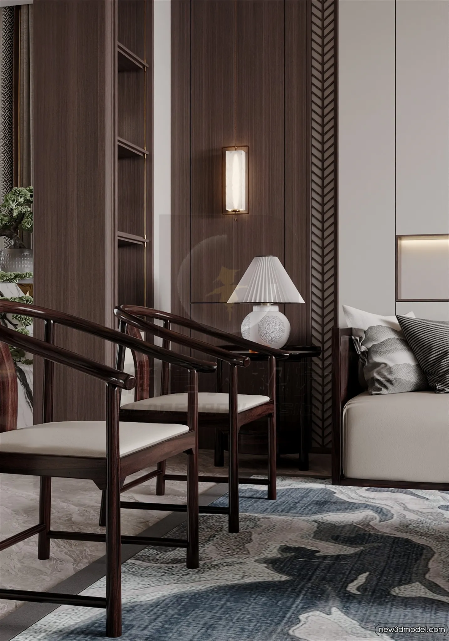 Living Room - 3D Models - 3D Interior Scenes - Modern Style - 096