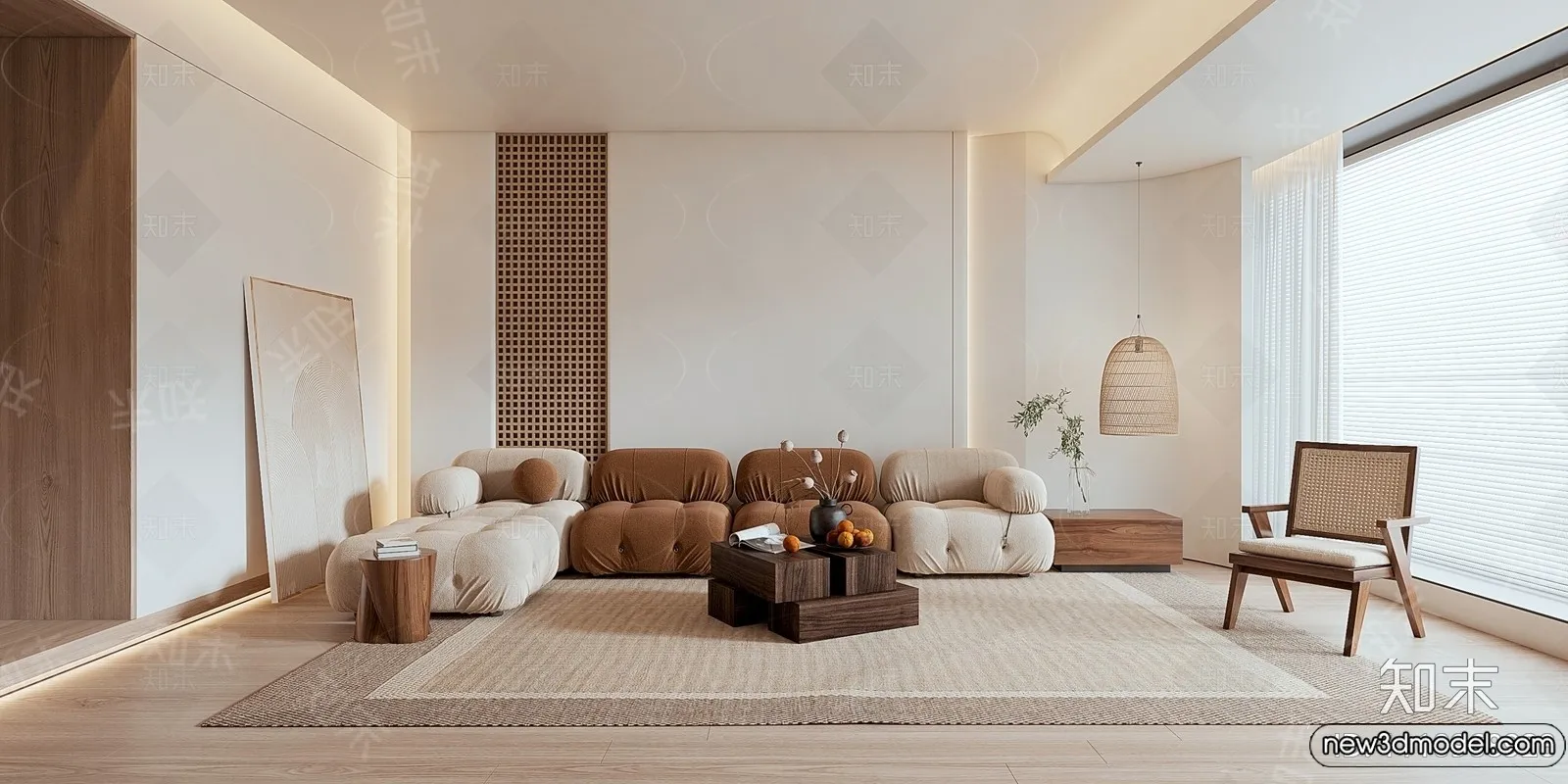 Living Room - 3D Models - 3D Interior Scenes - Modern Style - 101