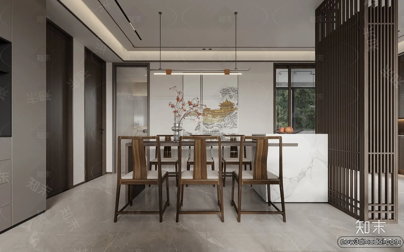 Living Room - 3D Models - 3D Interior Scenes - Modern Style - 107