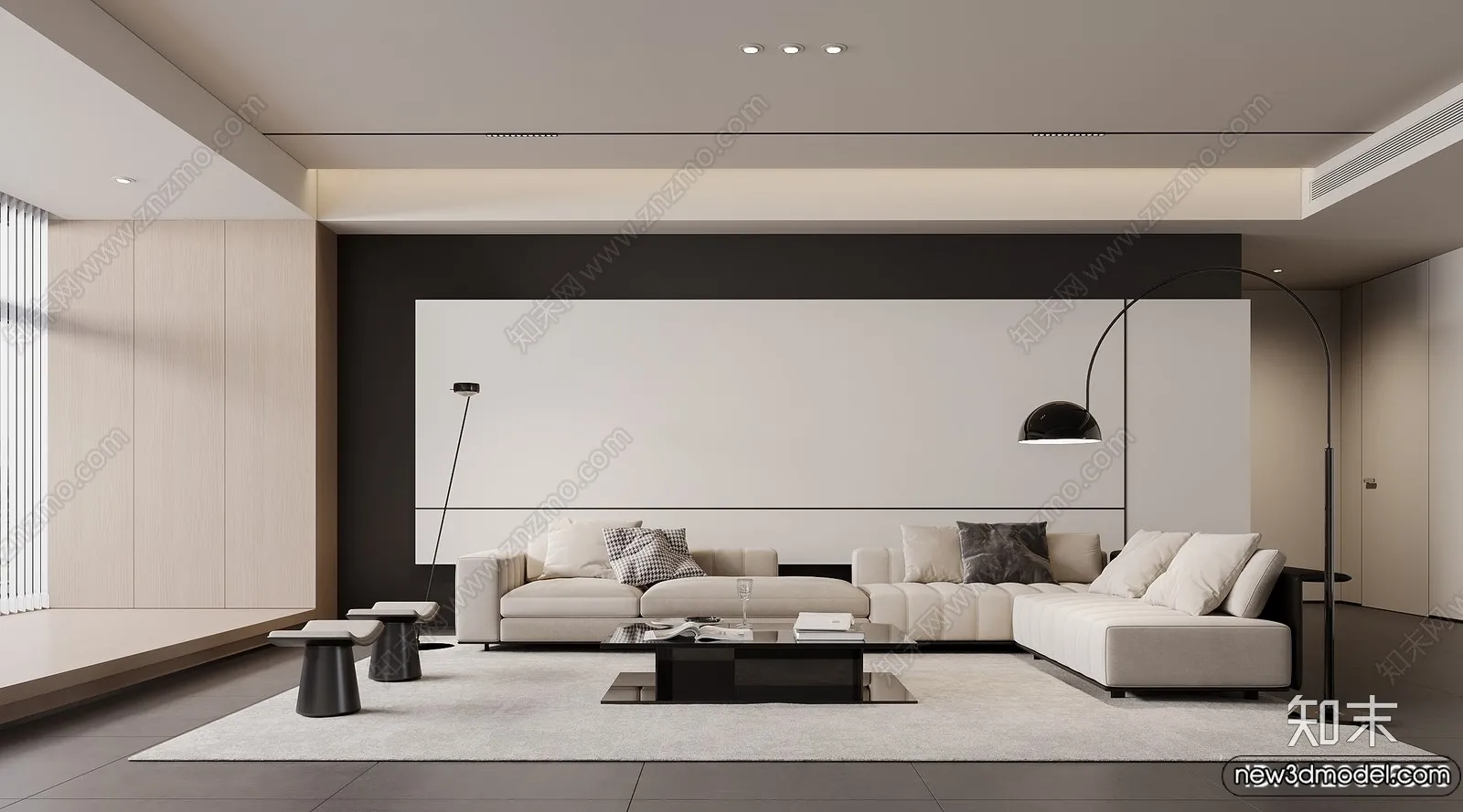 Living Room - 3D Models - 3D Interior Scenes - Modern Style - 117