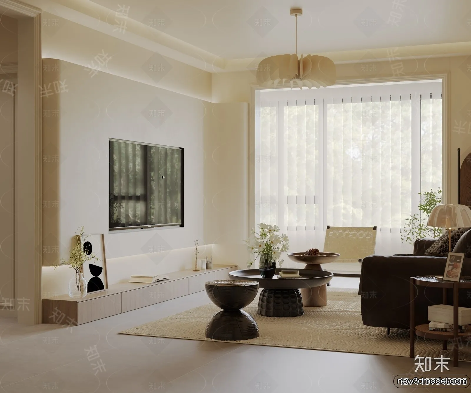 Living Room - 3D Models - 3D Interior Scenes - Modern Style - 119