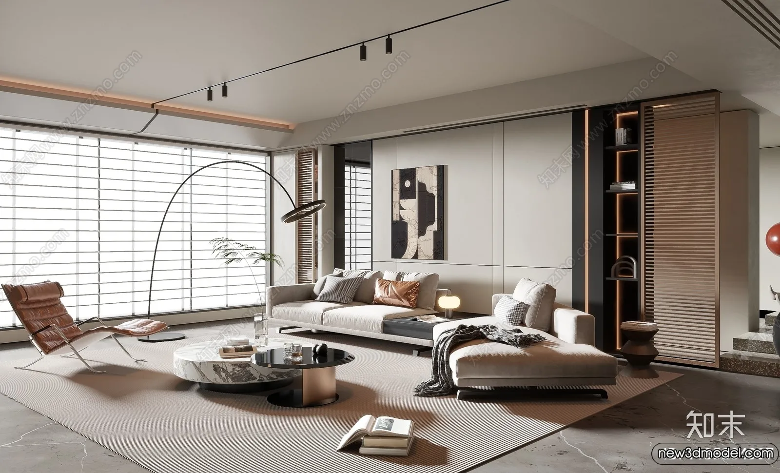 Living Room - 3D Models - 3D Interior Scenes - Modern Style - 125