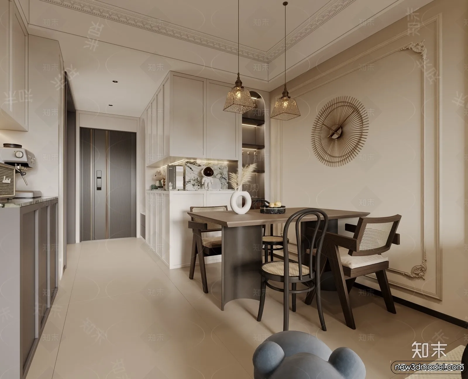 Living Room - 3D Models - 3D Interior Scenes - Modern Style - 136