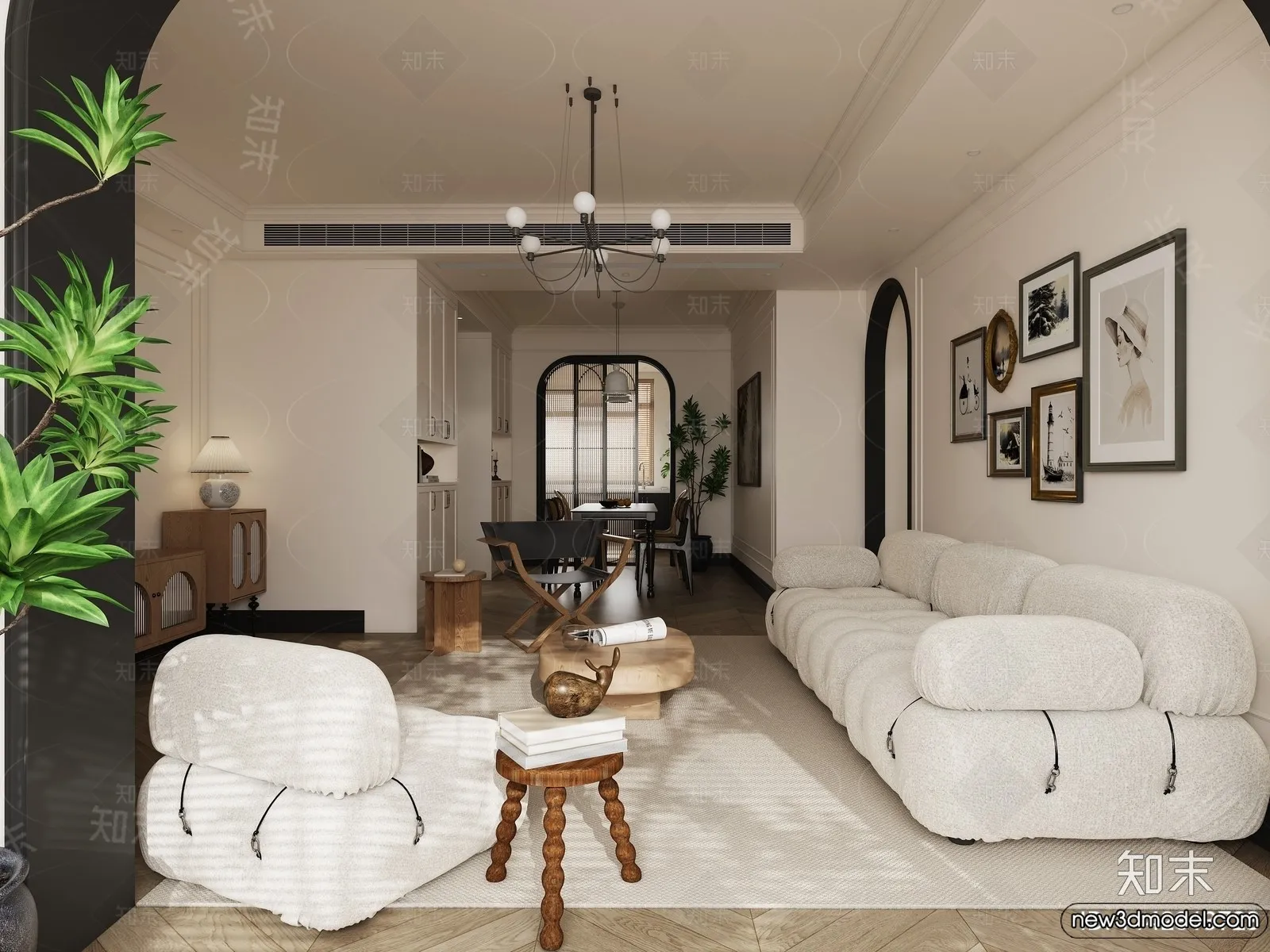Living Room - 3D Models - 3D Interior Scenes - Modern Style - 149