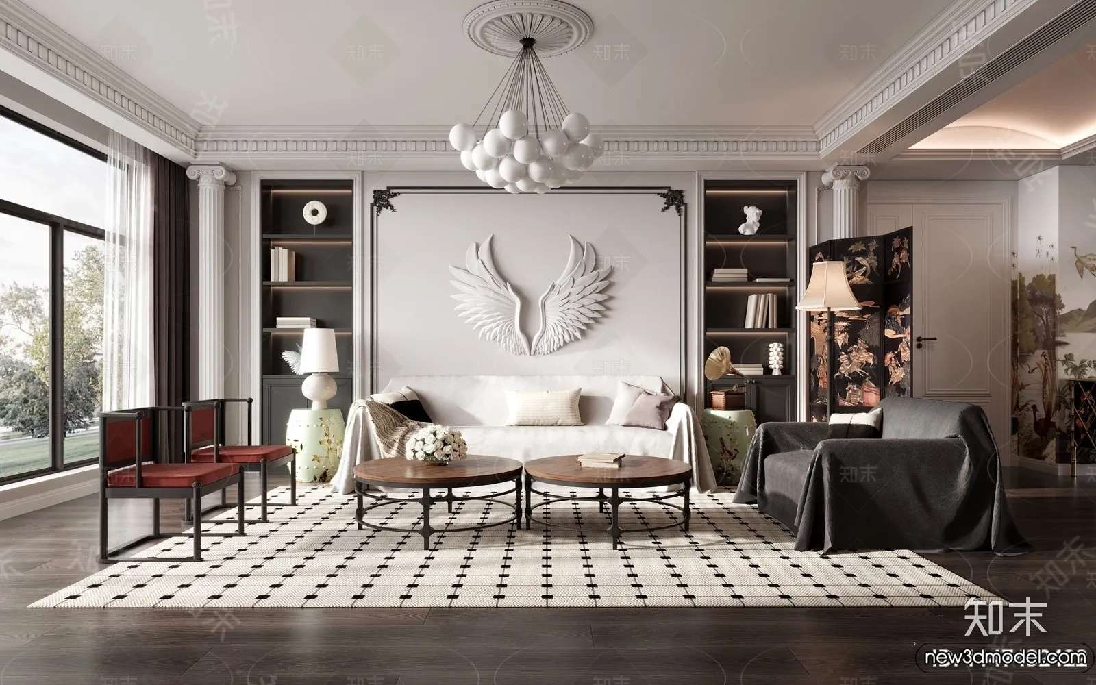 Living Room - 3D Models - 3D Interior Scenes - Modern Style - 151