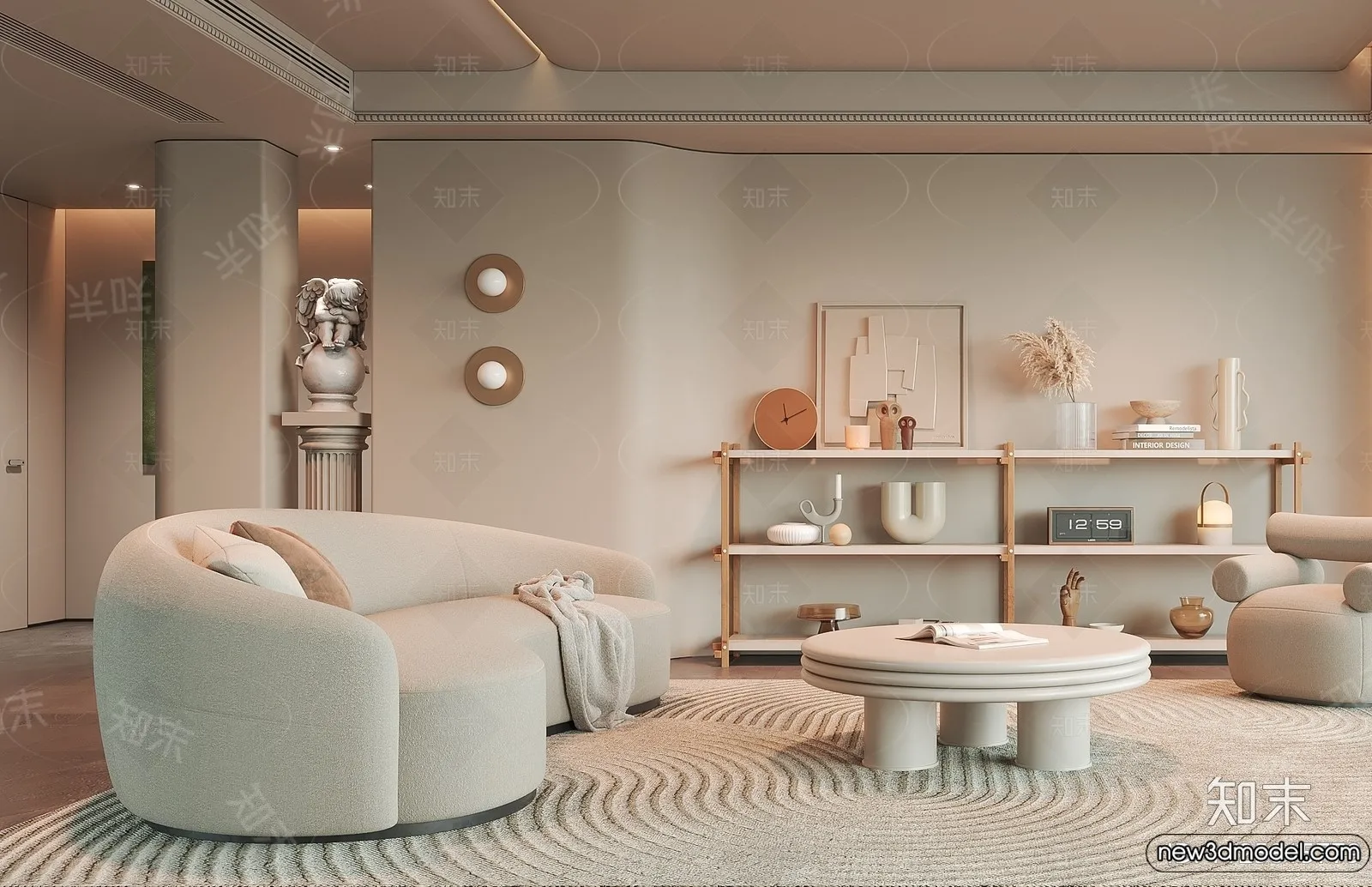 Living Room - 3D Models - 3D Interior Scenes - Modern Style - 157