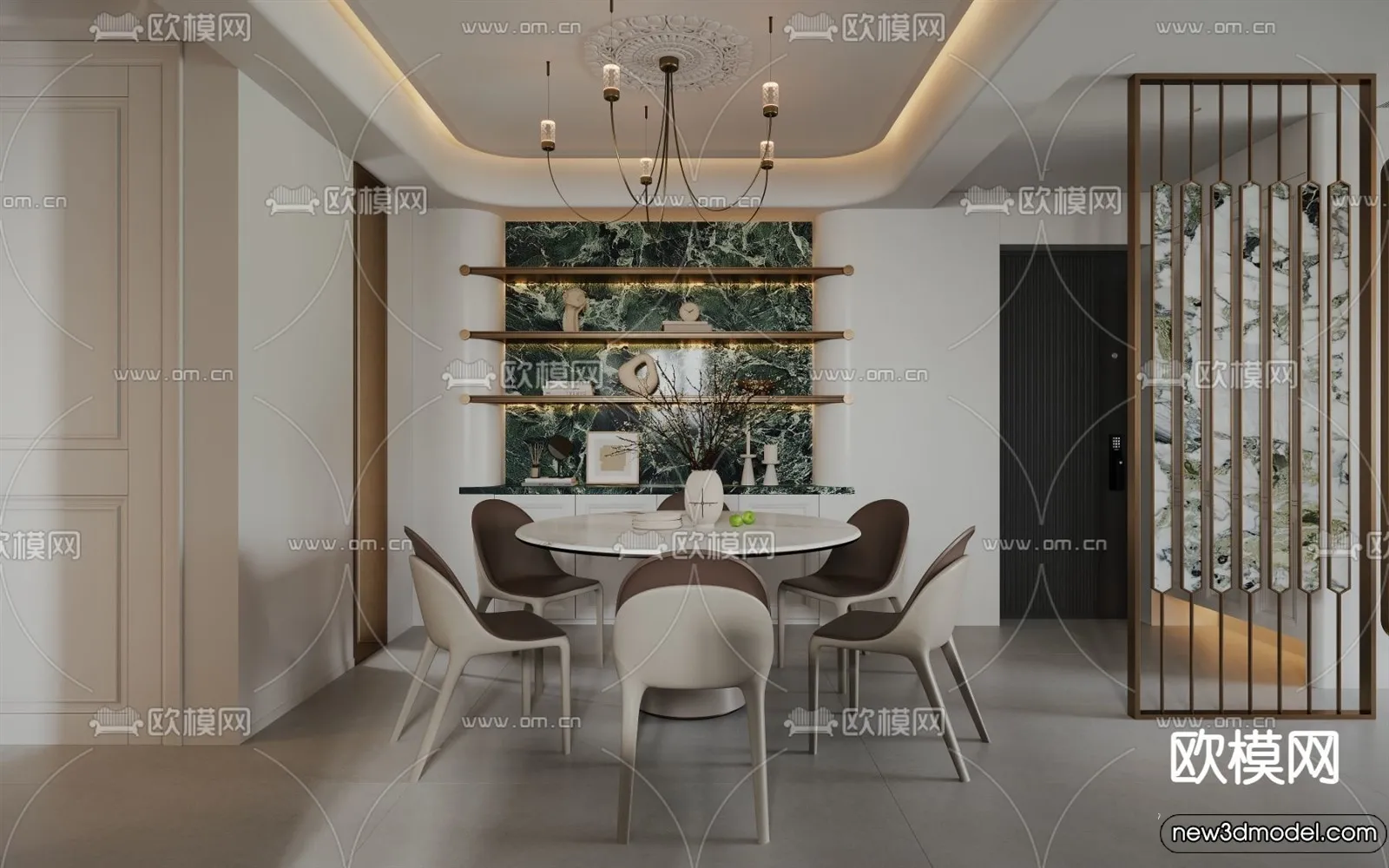 Living Room - 3D Models - 3D Interior Scenes - Modern Style - 160