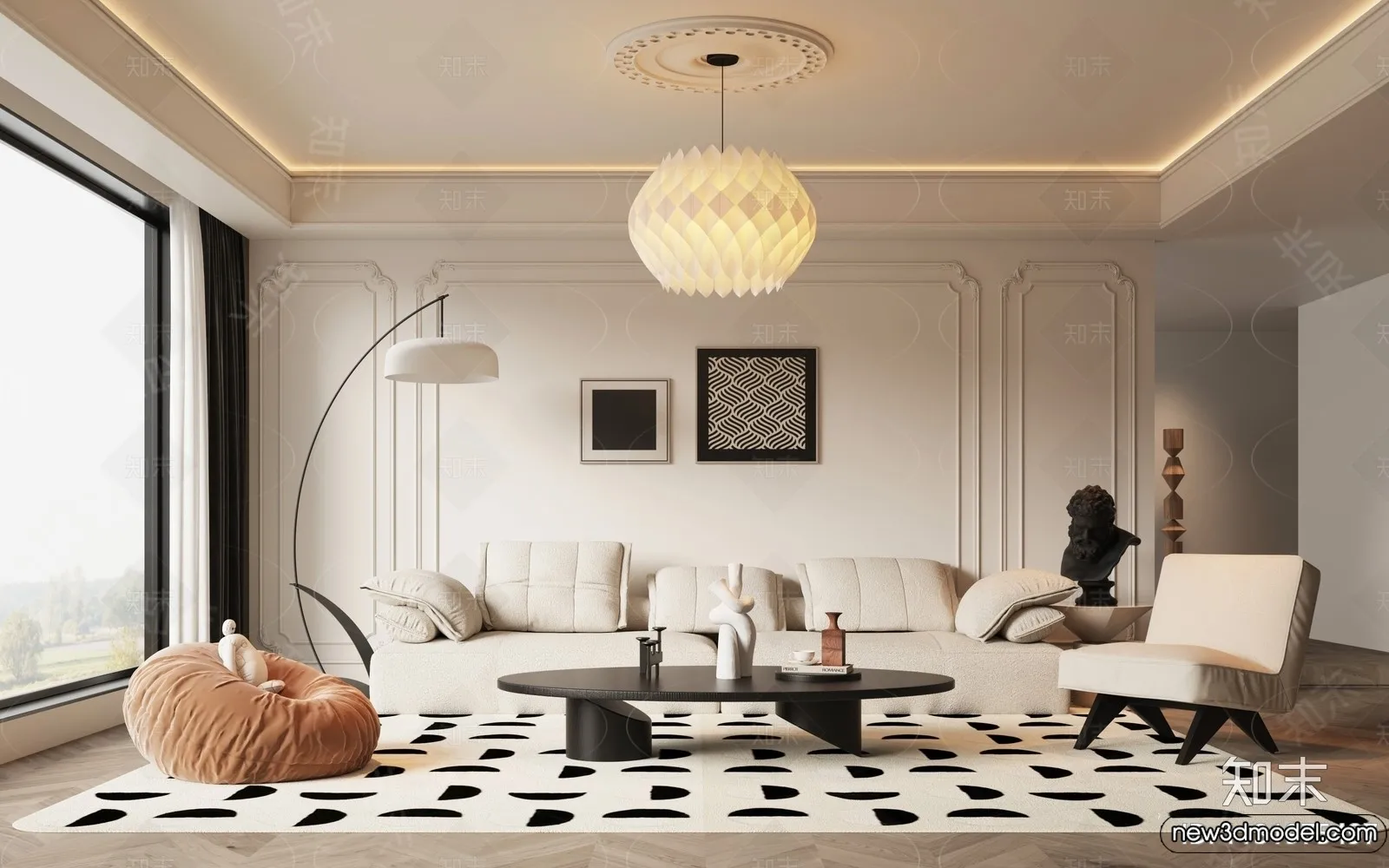 Living Room - 3D Models - 3D Interior Scenes - Modern Style - 162