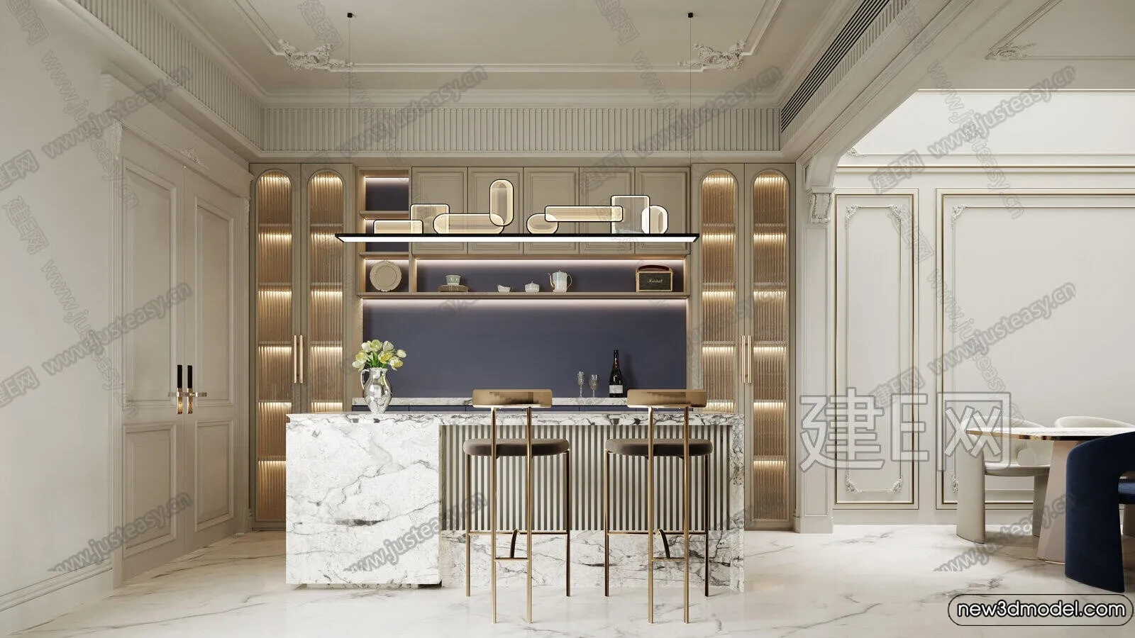 Living Room - 3D Models - 3D Interior Scenes - Modern Style - 170