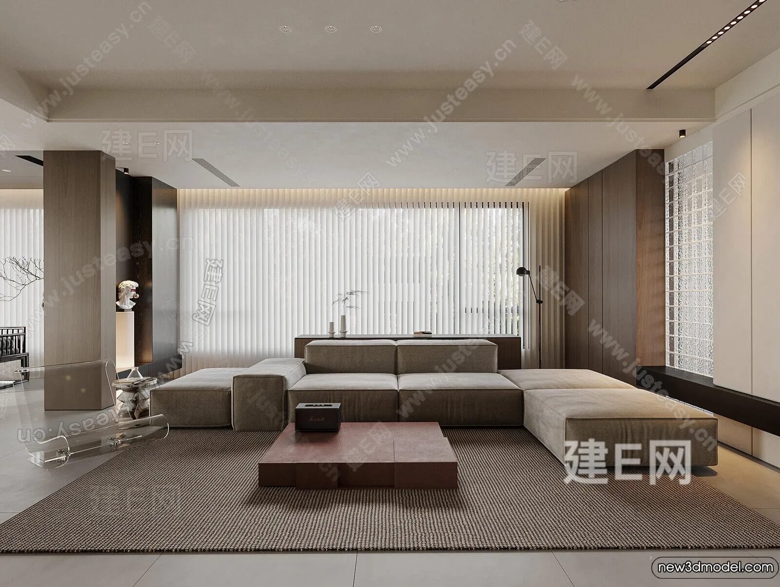 Living Room - 3D Models - 3D Interior Scenes - Modern Style - 175
