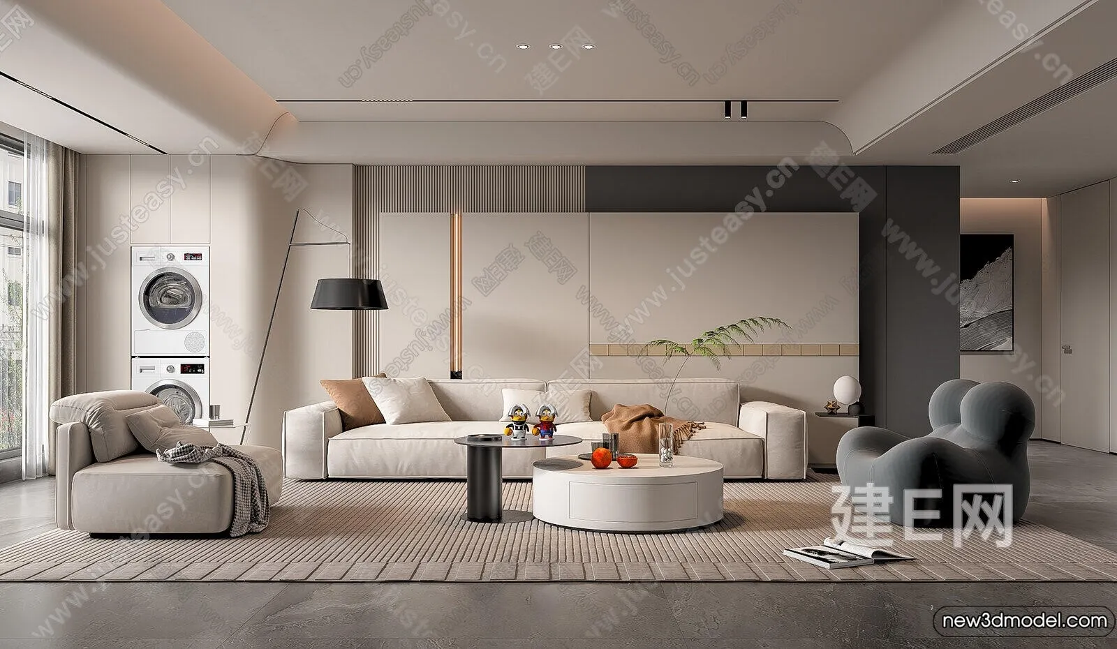 Living Room - 3D Models - 3D Interior Scenes - Modern Style - 180