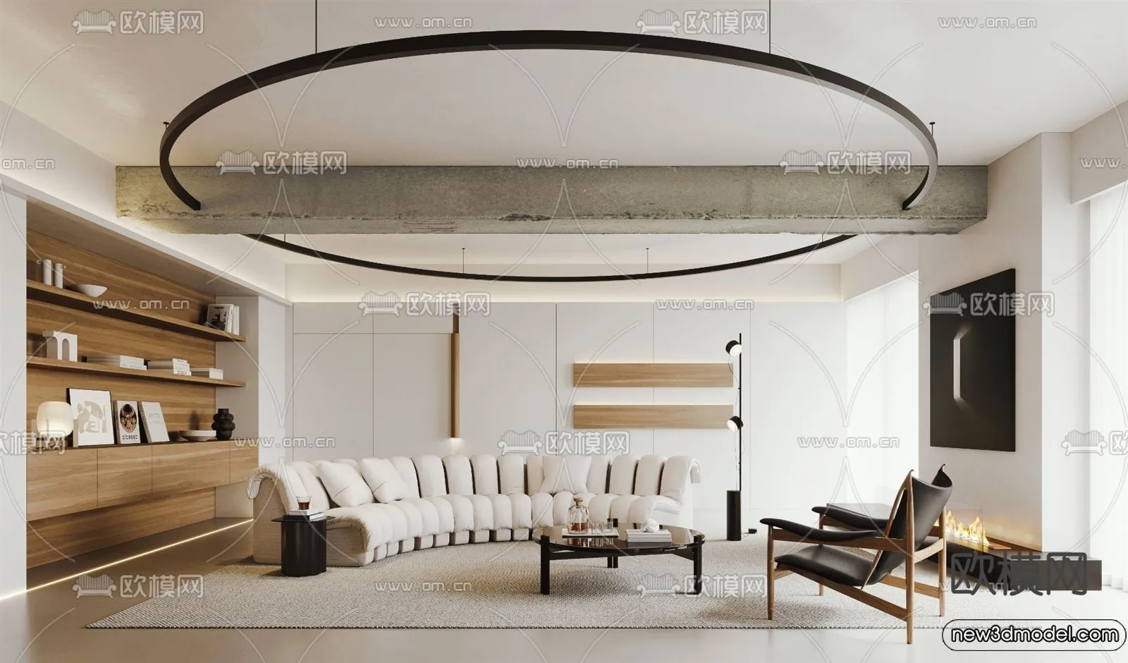 Living Room - 3D Models - 3D Interior Scenes - Modern Style - 184