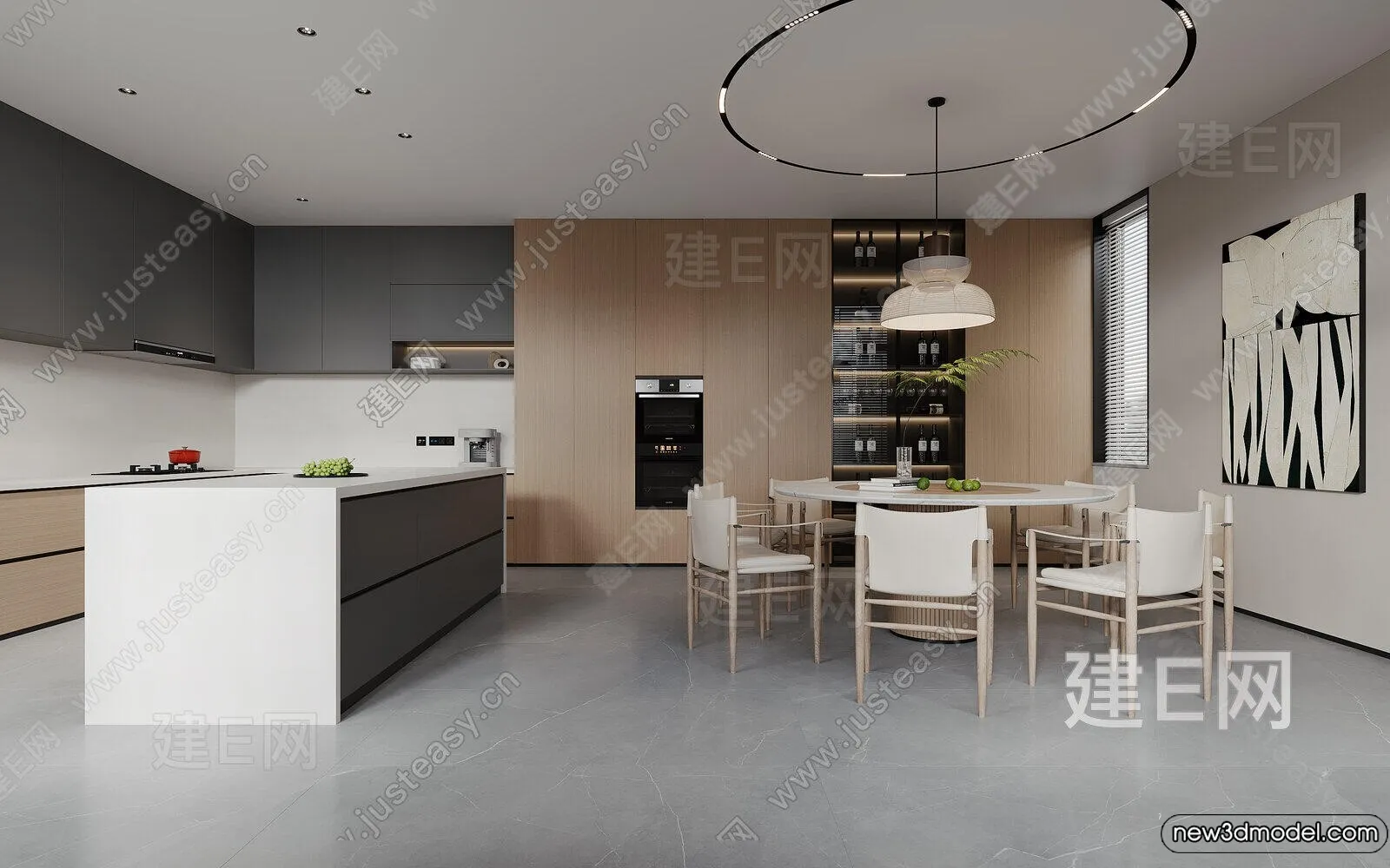 Living Room - 3D Models - 3D Interior Scenes - Modern Style - 194