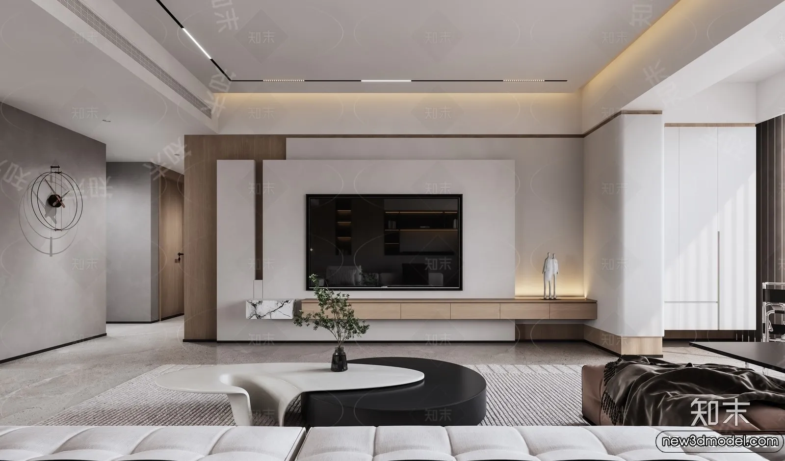 Living Room - 3D Models - 3D Interior Scenes - Modern Style - 199