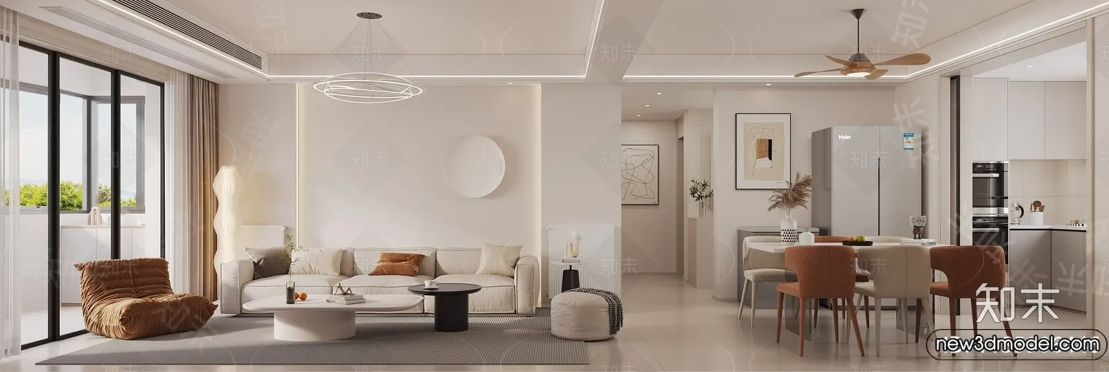 Living Room - 3D Models - 3D Interior Scenes - Modern Style - 201