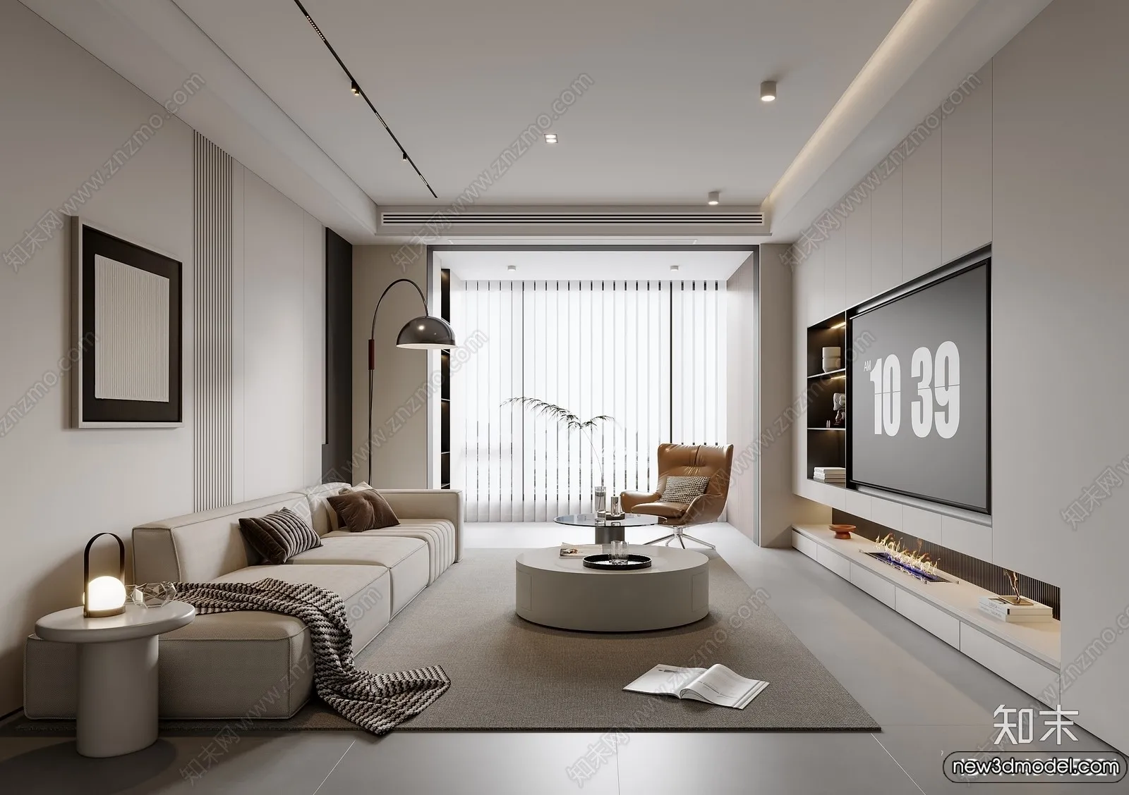 Living Room - 3D Models - 3D Interior Scenes - Modern Style - 204