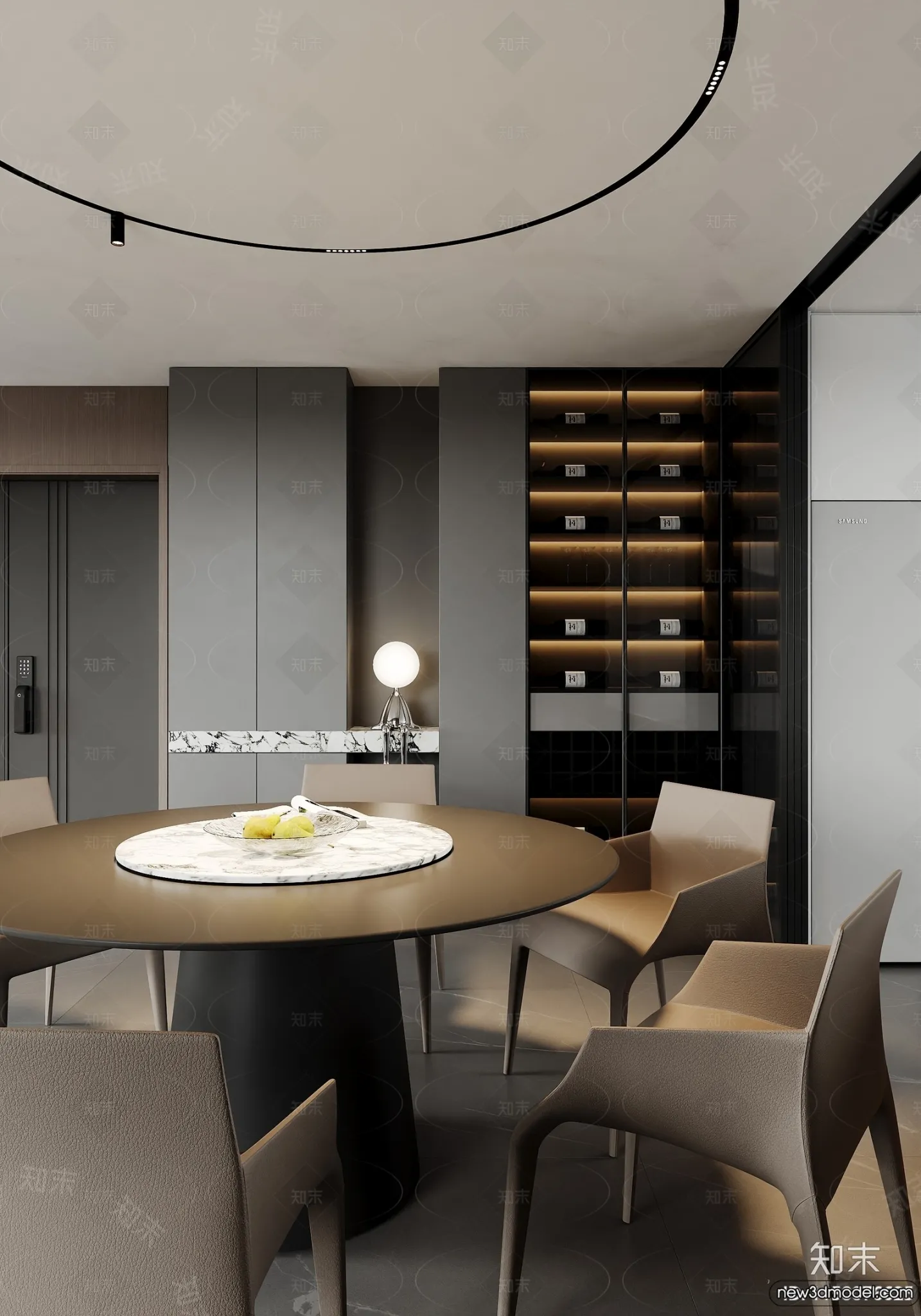 Living Room - 3D Models - 3D Interior Scenes - Modern Style - 205