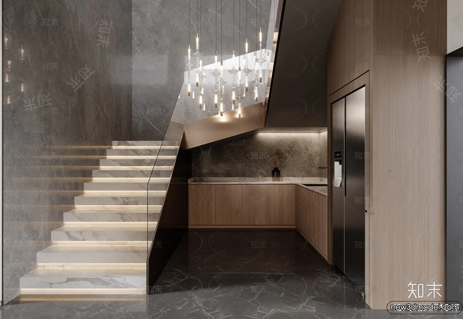 Living Room - 3D Models - 3D Interior Scenes - Modern Style - 208