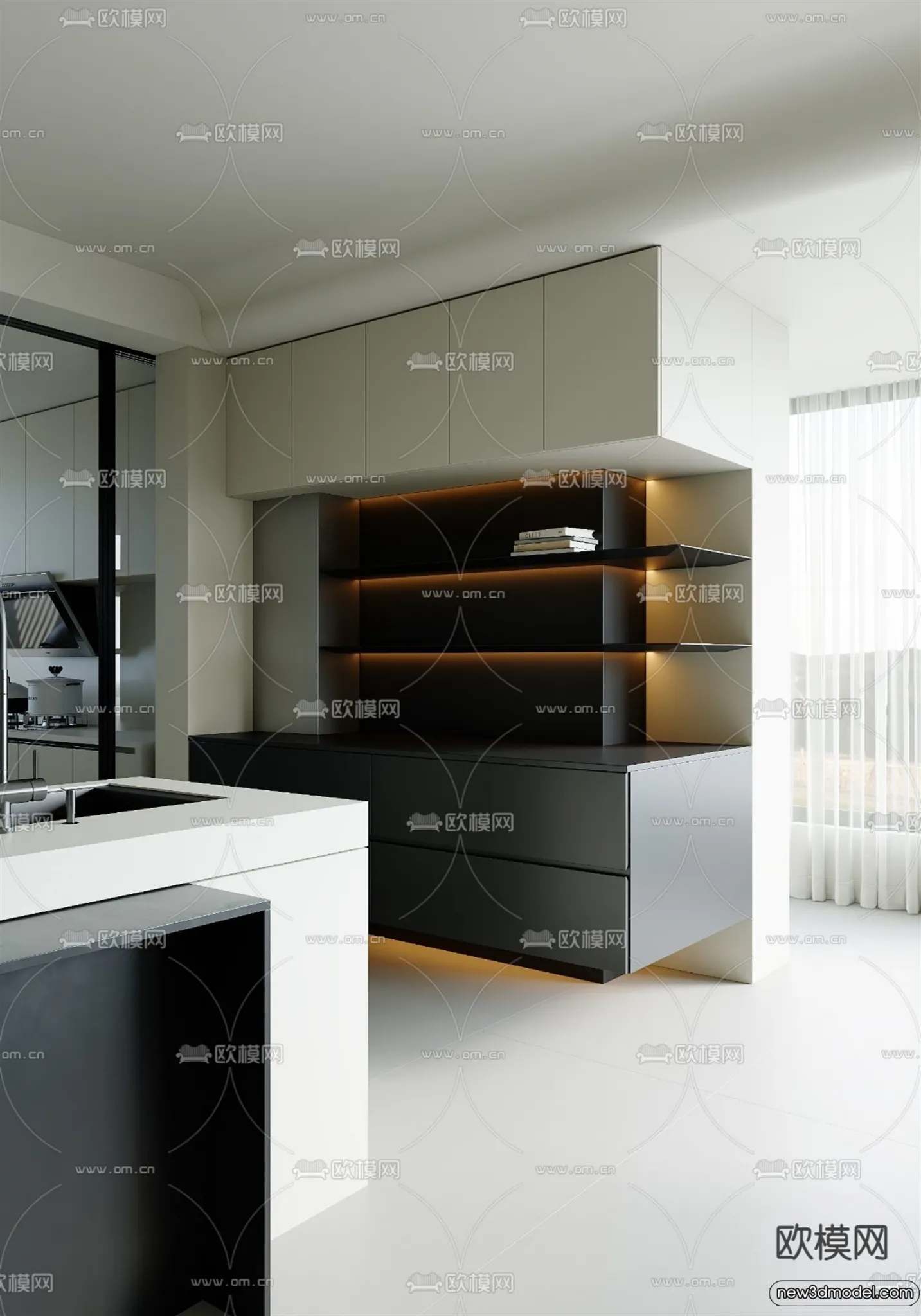 Living Room - 3D Models - 3D Interior Scenes - Modern Style - 219