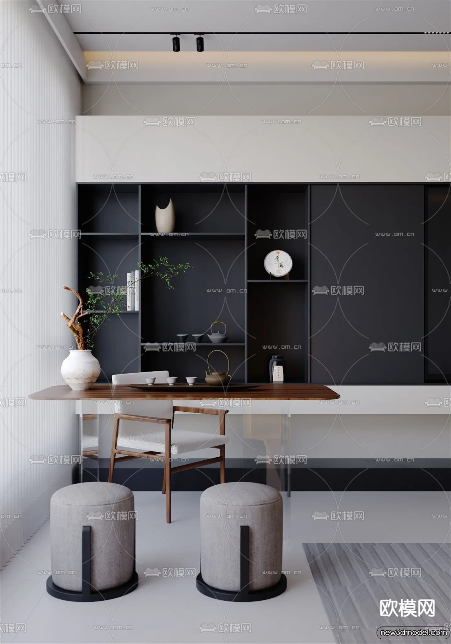 Living Room - 3D Models - 3D Interior Scenes - Modern Style - 220