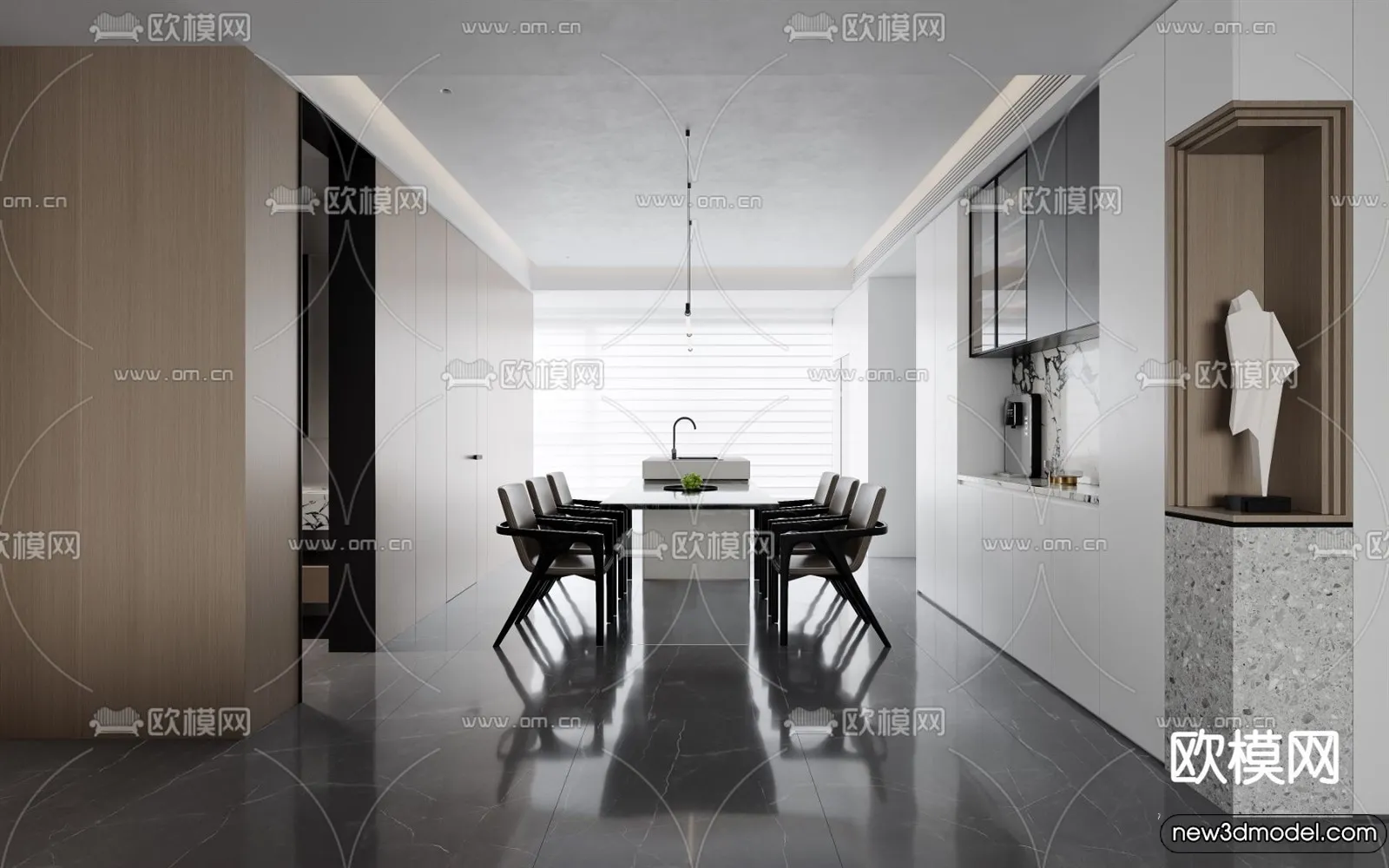 Living Room - 3D Models - 3D Interior Scenes - Modern Style - 221