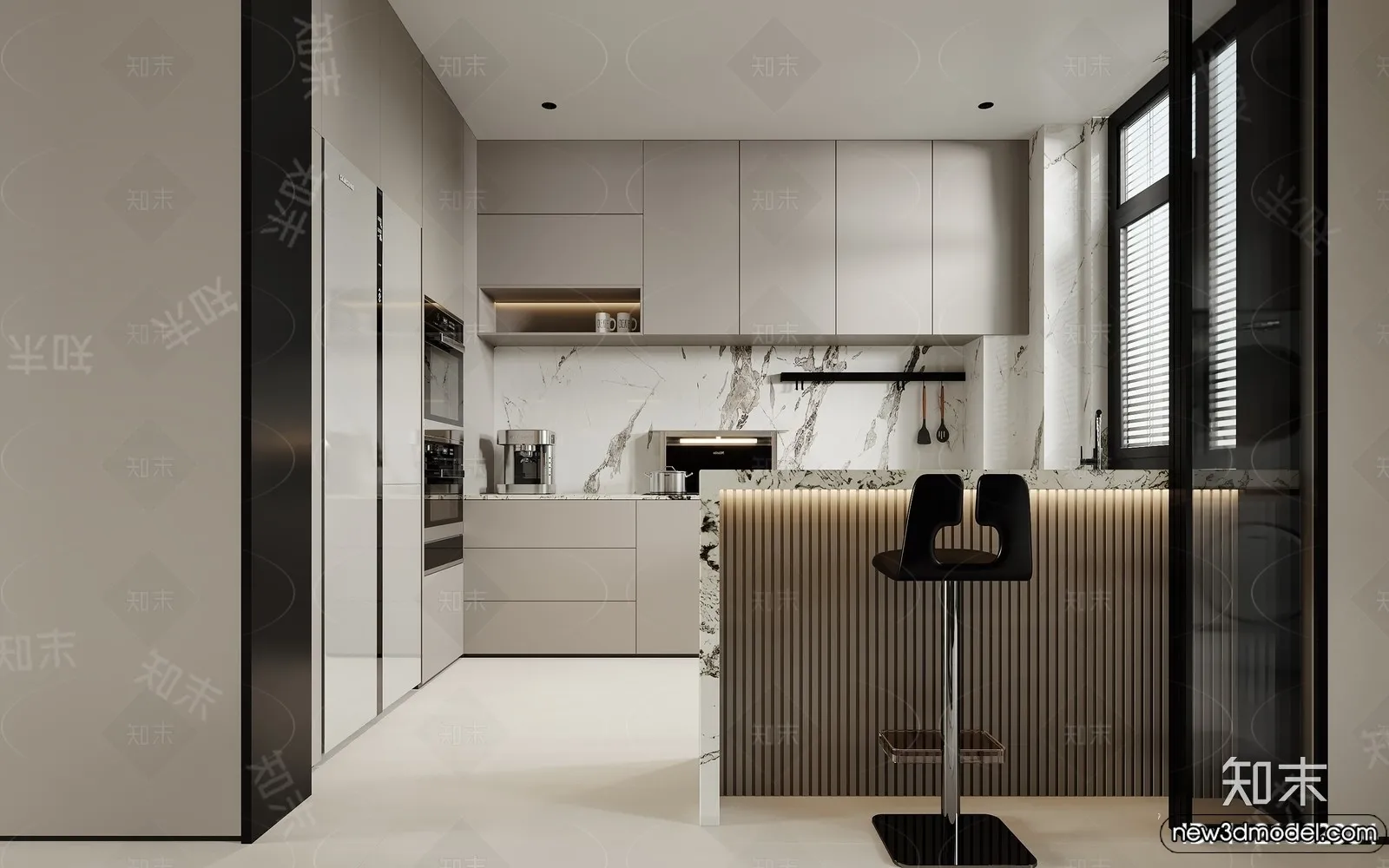 Living Room - 3D Models - 3D Interior Scenes - Modern Style - 228